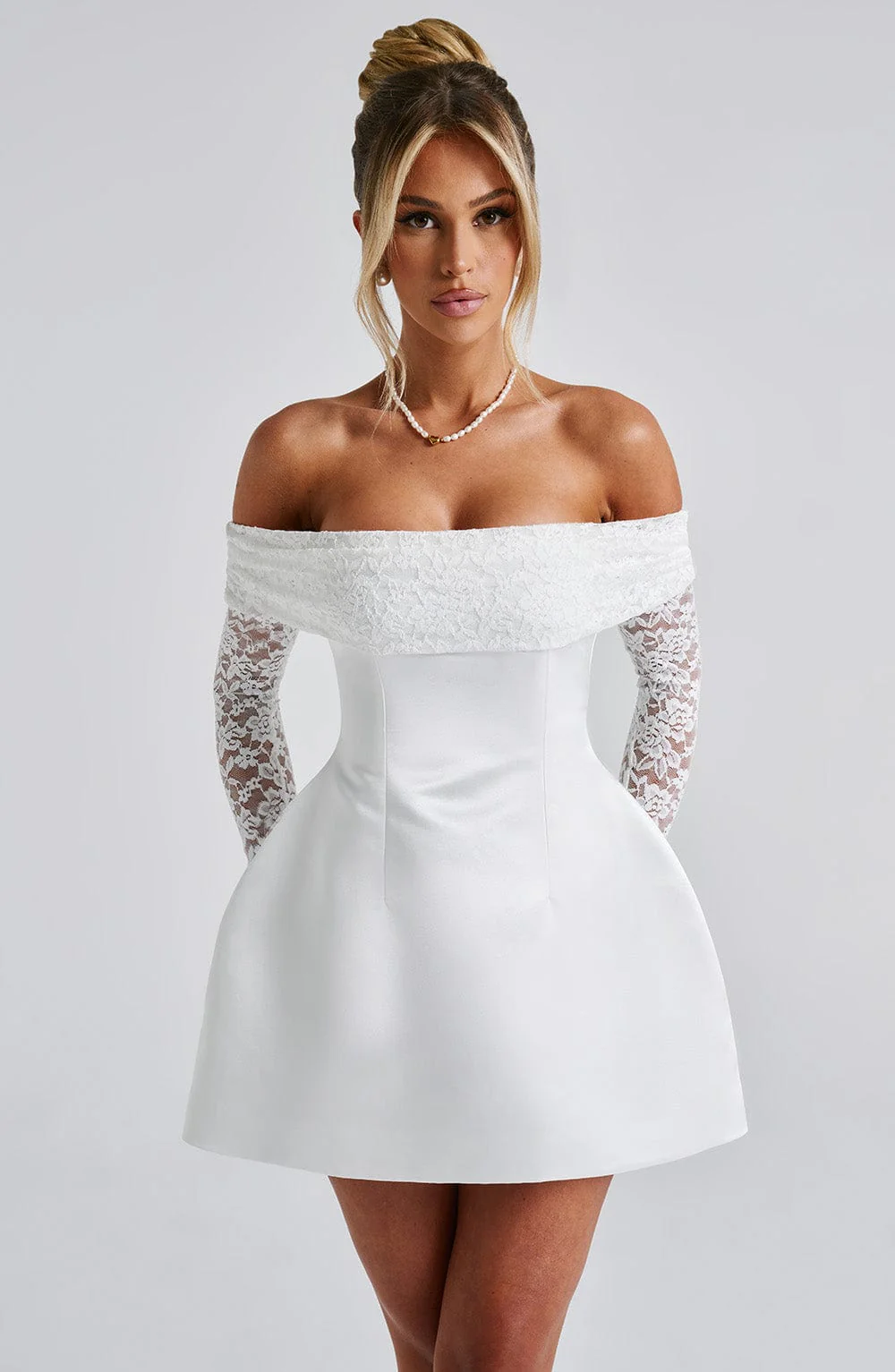 Georgianna Mini Dress - Ivory - Image 8