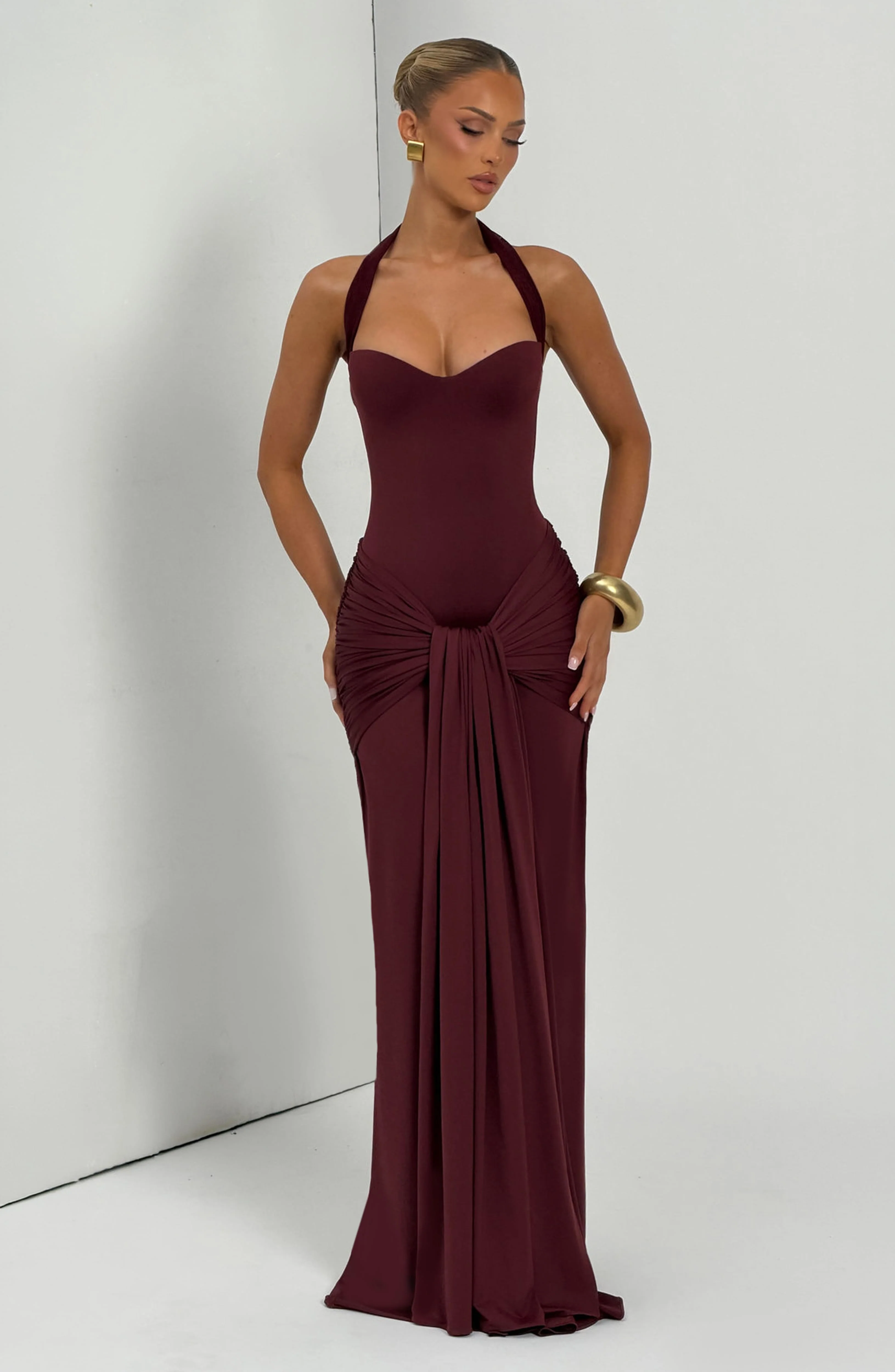 Gia Maxi Dress - Cherry Lacquer - Image 12