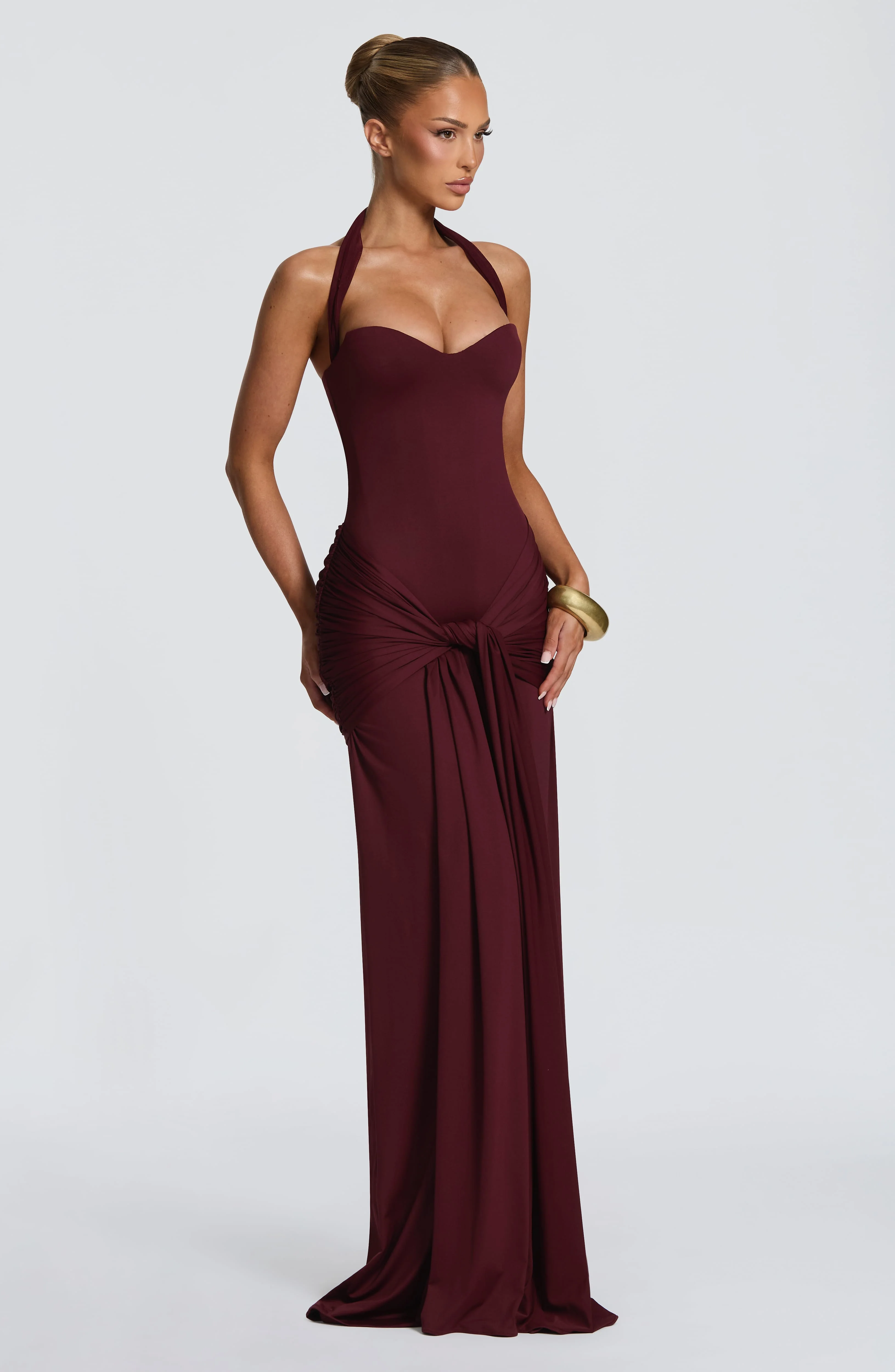 Gia Maxi Dress - Cherry Lacquer - Image 4