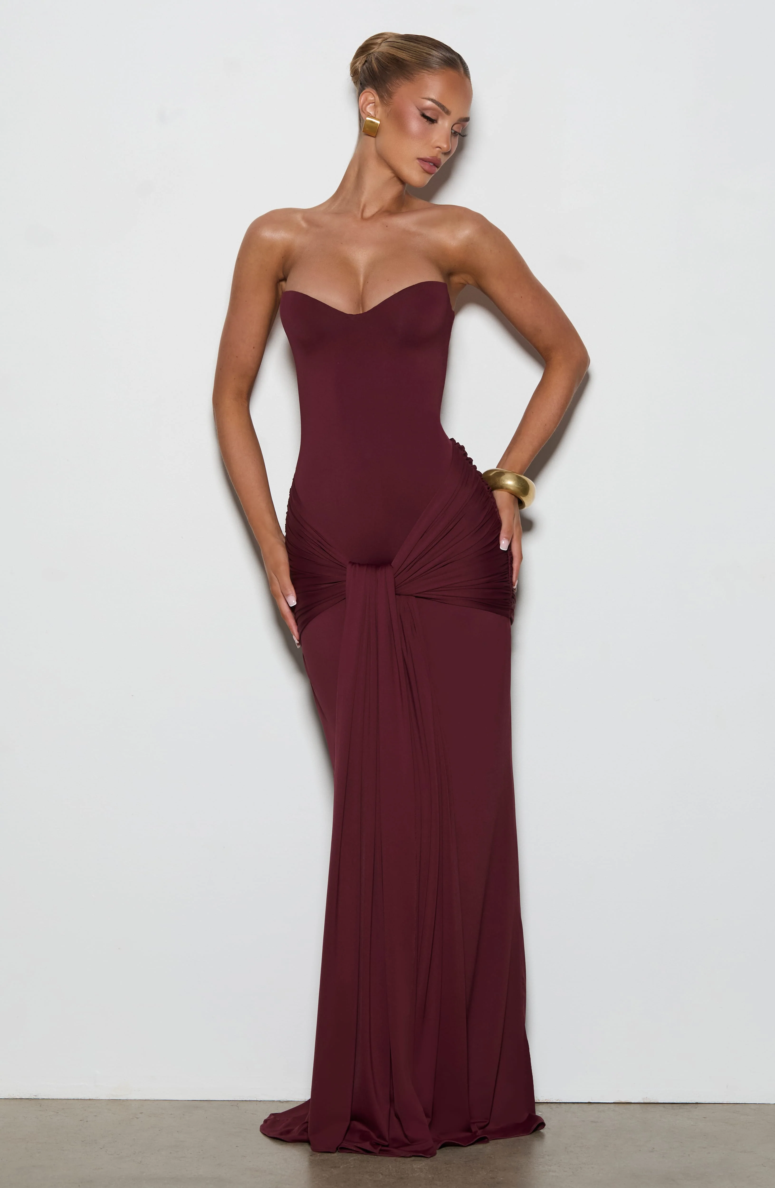 Gia Maxi Dress - Cherry Lacquer - Image 9