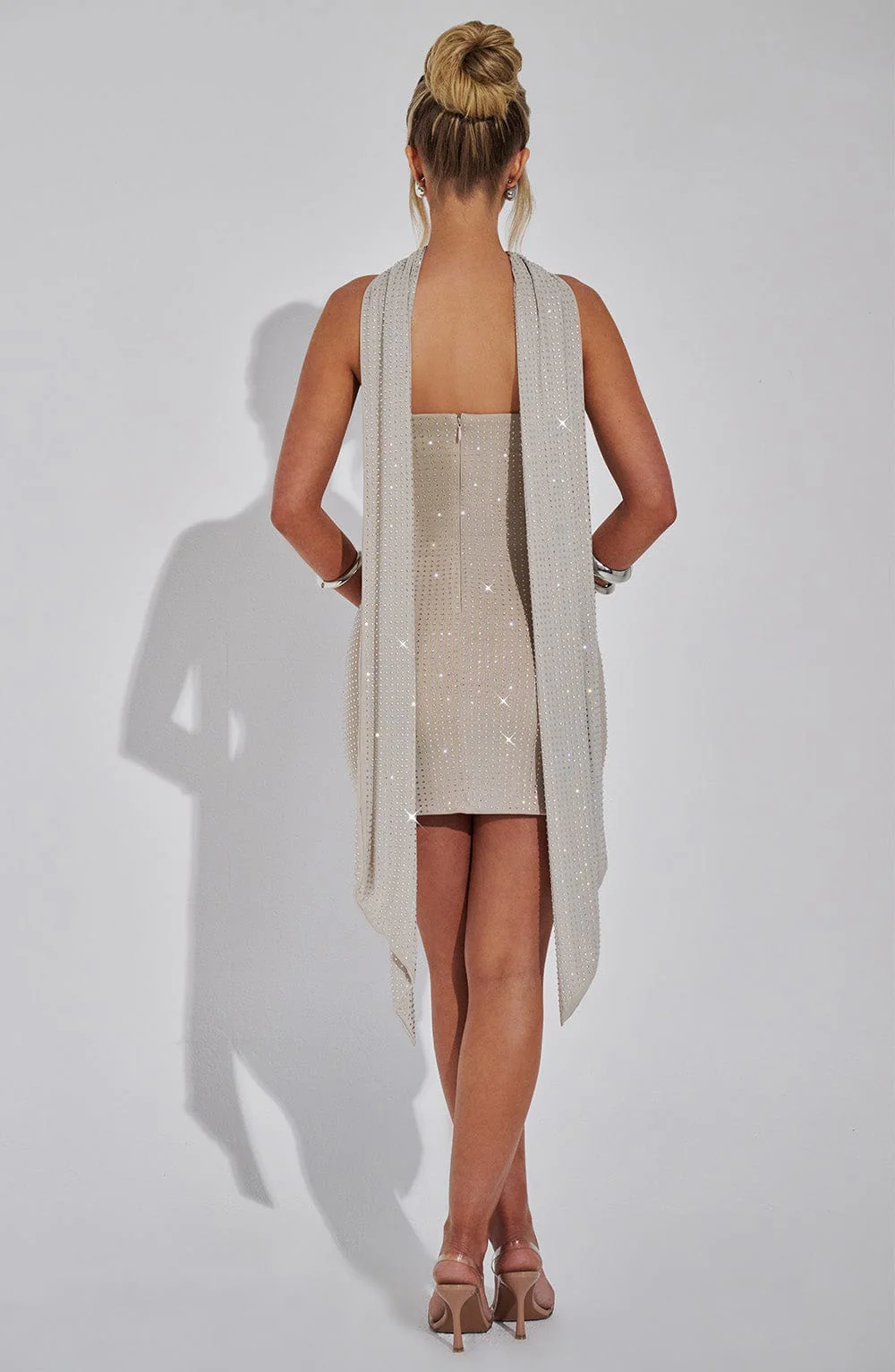 Ginni Scarf - Silver/Nude - Image 6