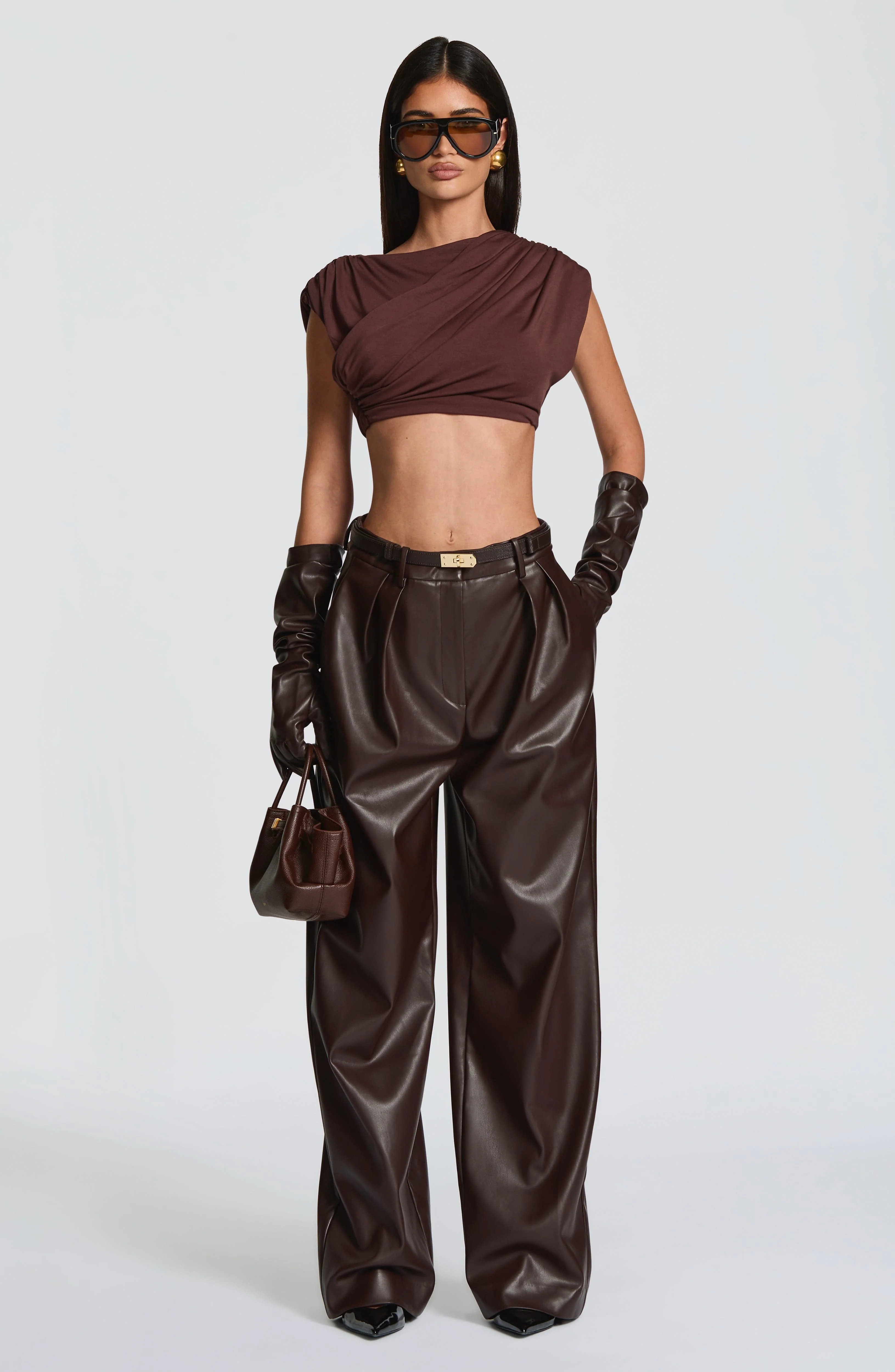 Glenda Pants - Plum Brown - Image 11