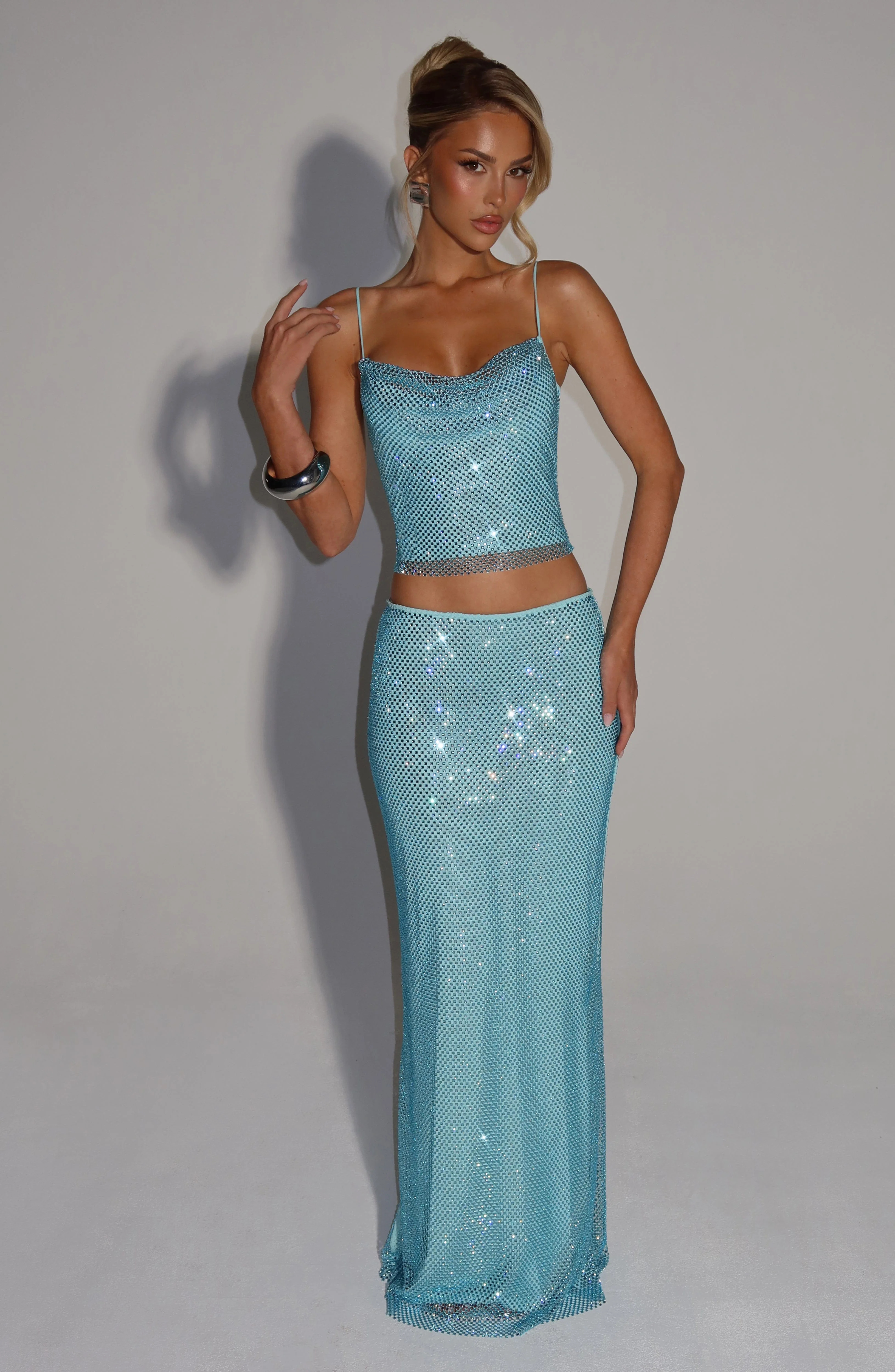 Hali Maxi Skirt - Aqua - Image 4
