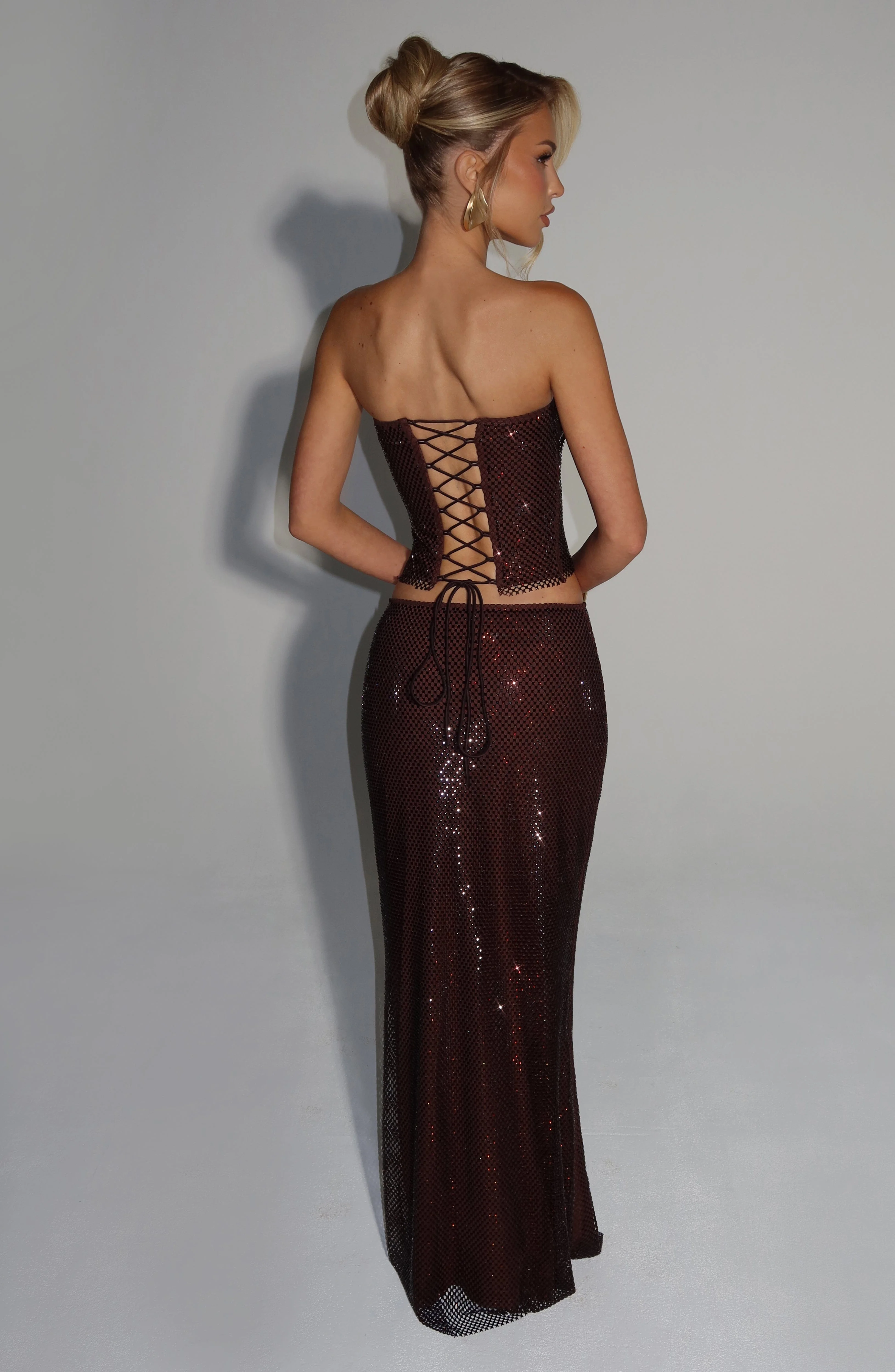 Hali Maxi Skirt - Plum Brown - Image 3