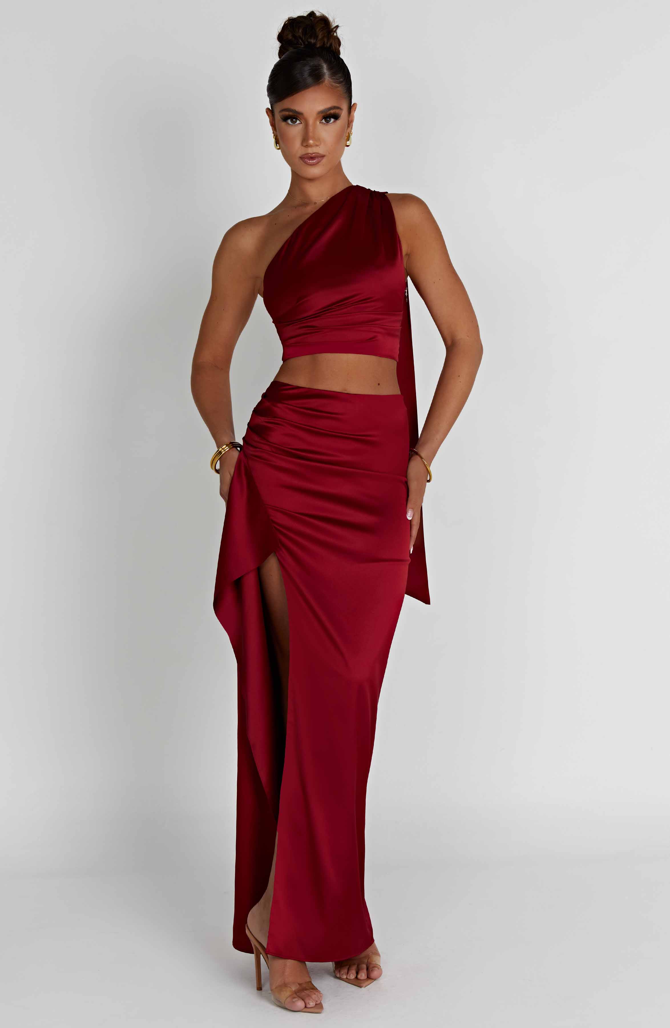 Halsey Maxi Skirt - Wine - Image 10