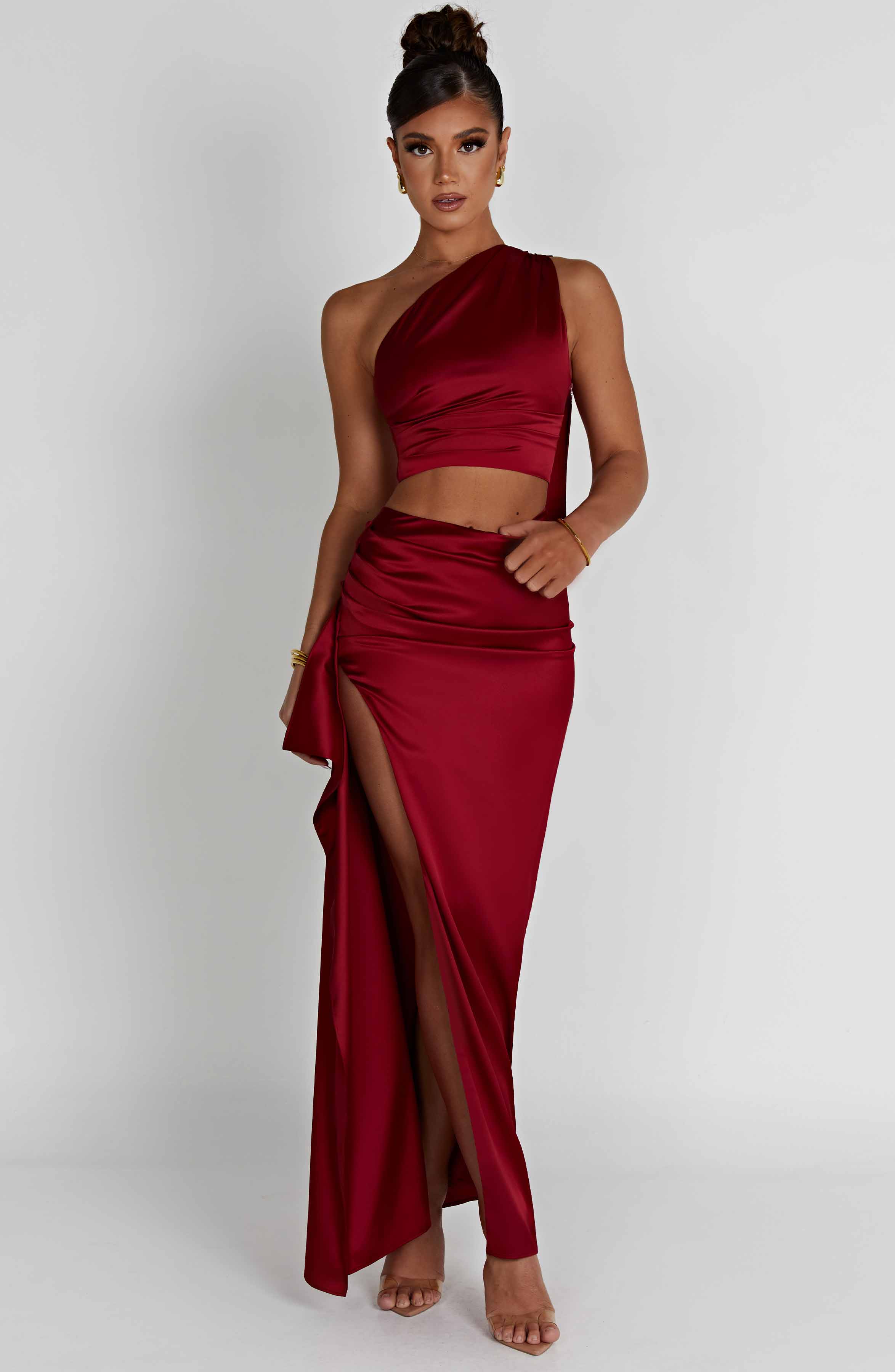 Halsey Maxi Skirt - Wine - Image 12