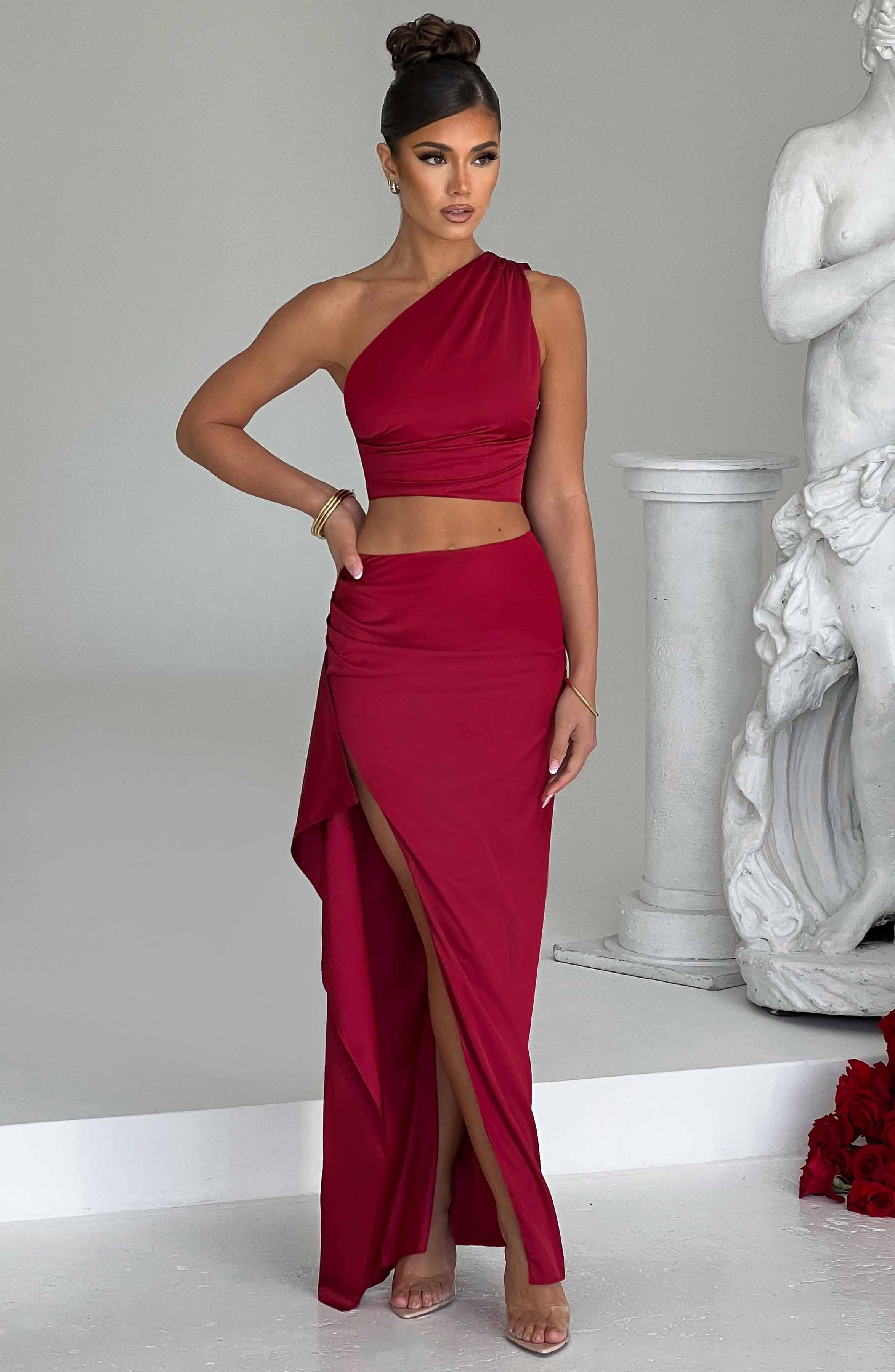 Halsey Maxi Skirt - Wine - Image 17