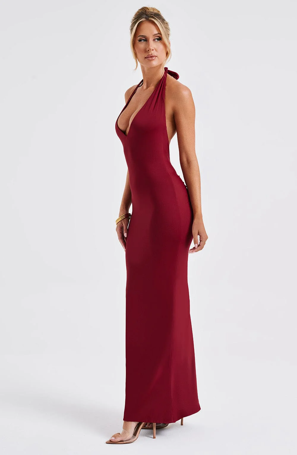 Harmonia Maxi Dress - Burgundy - Image 5