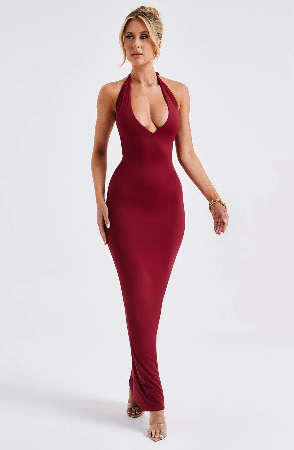 Harmonia Maxi Dress - Burgundy - Image 8