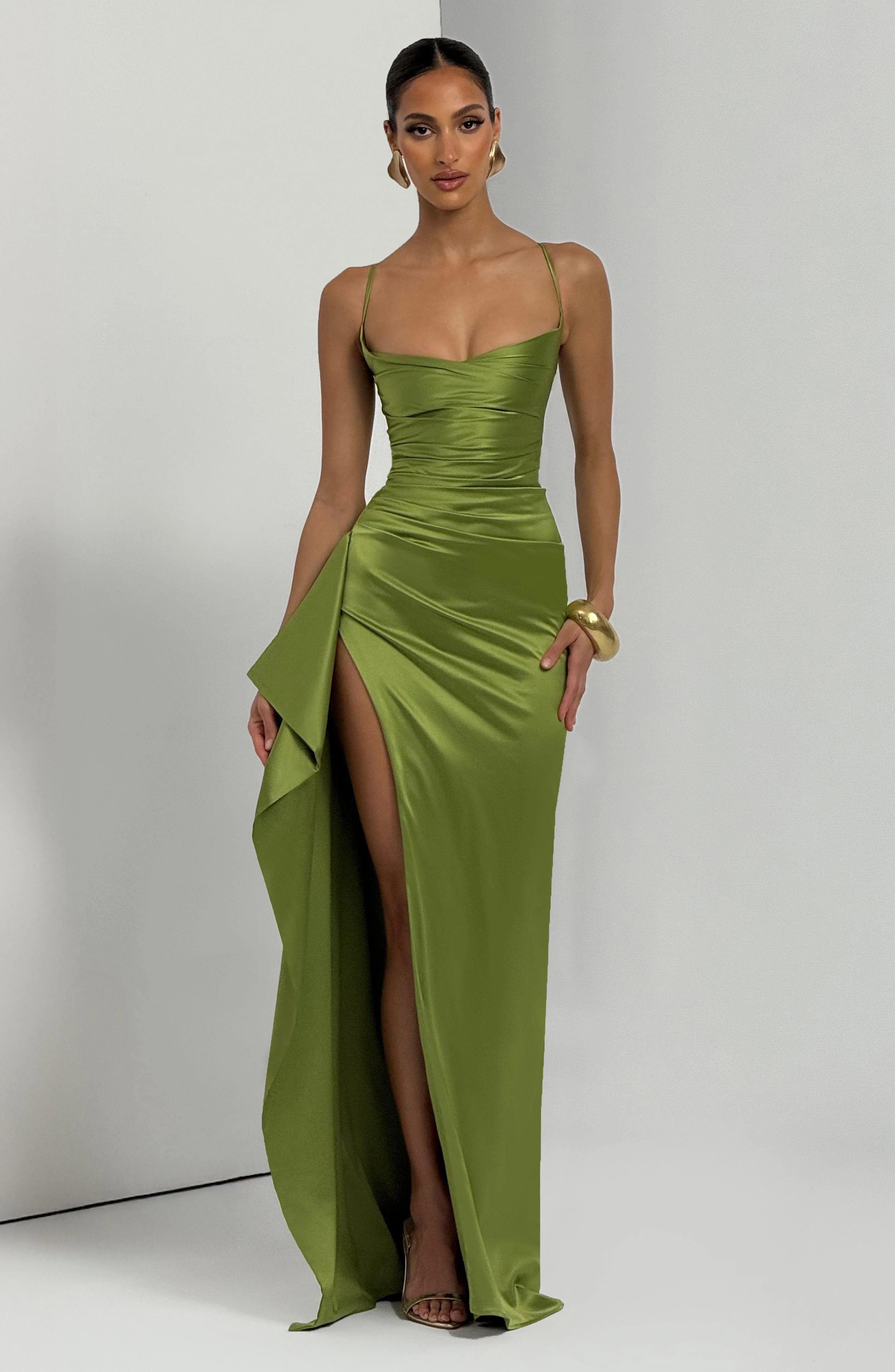 Helen Maxi Dress - Olive - Image 3