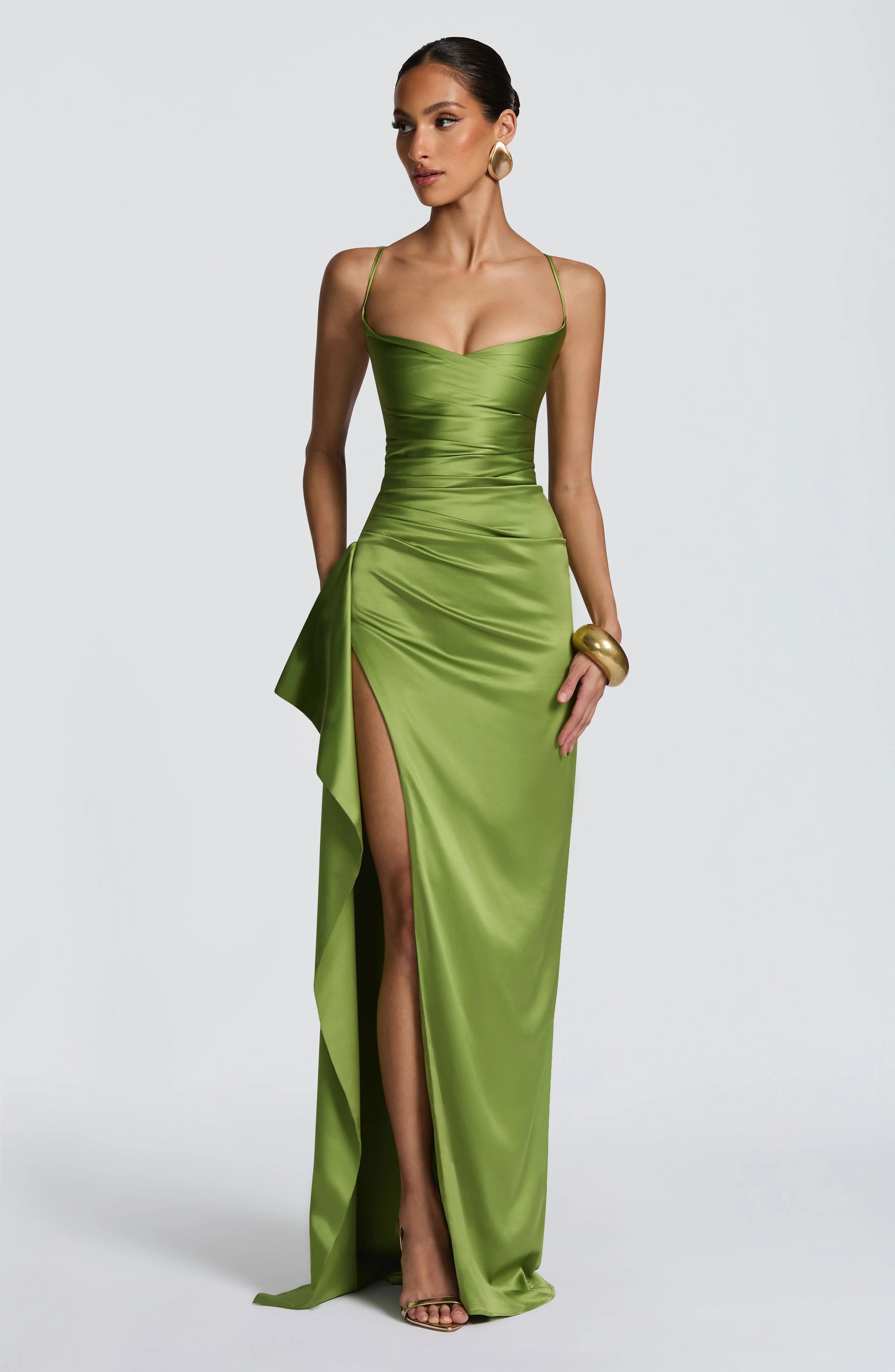 Helen Maxi Dress - Olive - Image 5