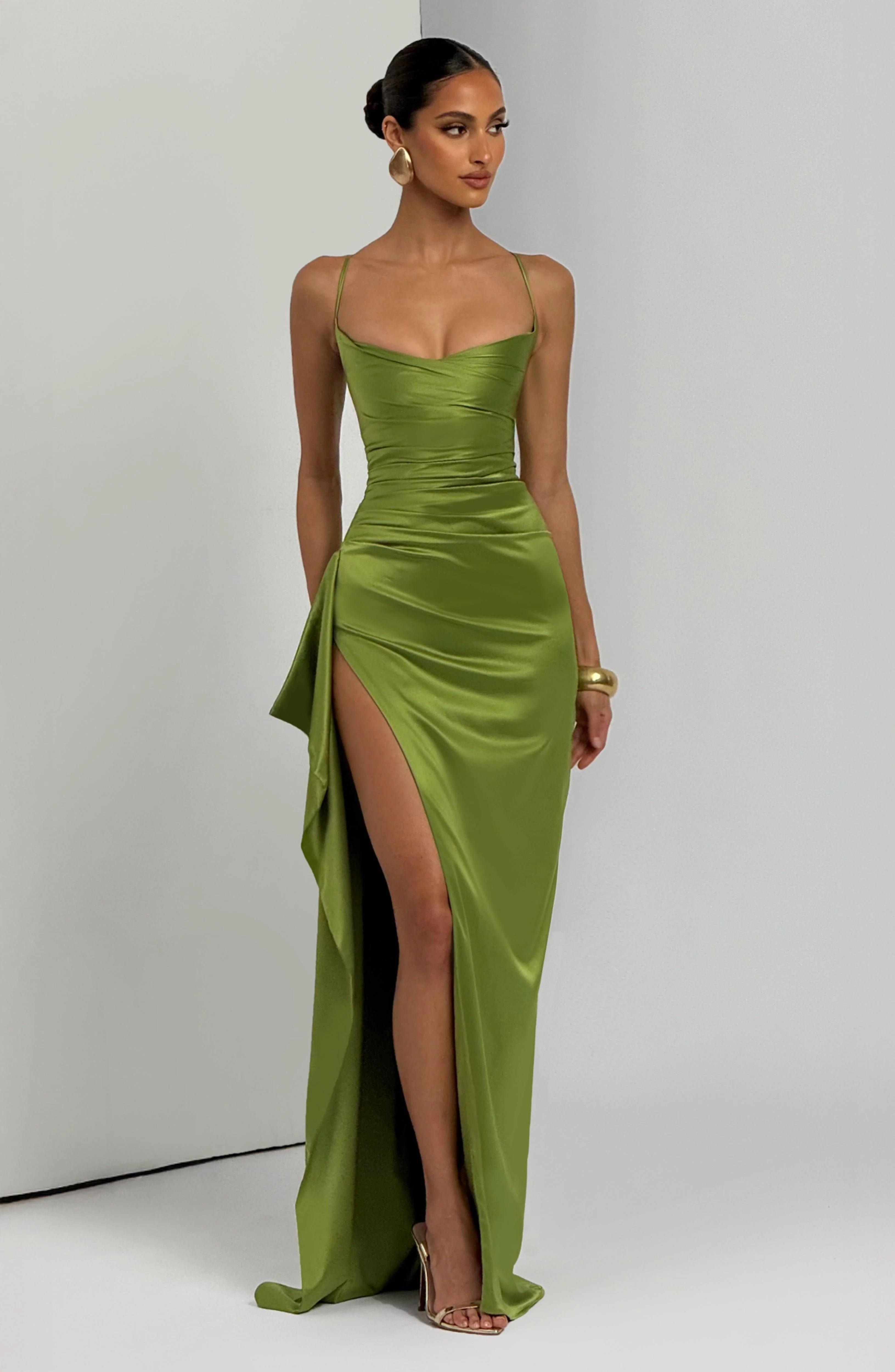 Helen Maxi Dress - Olive - Image 6
