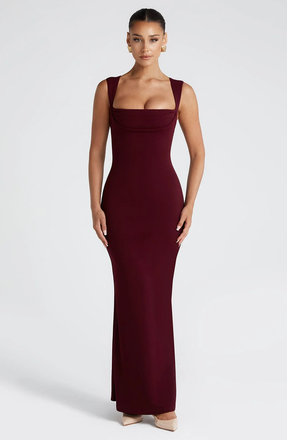Helena Maxi Dress - Cherry Lacquer - Image 4