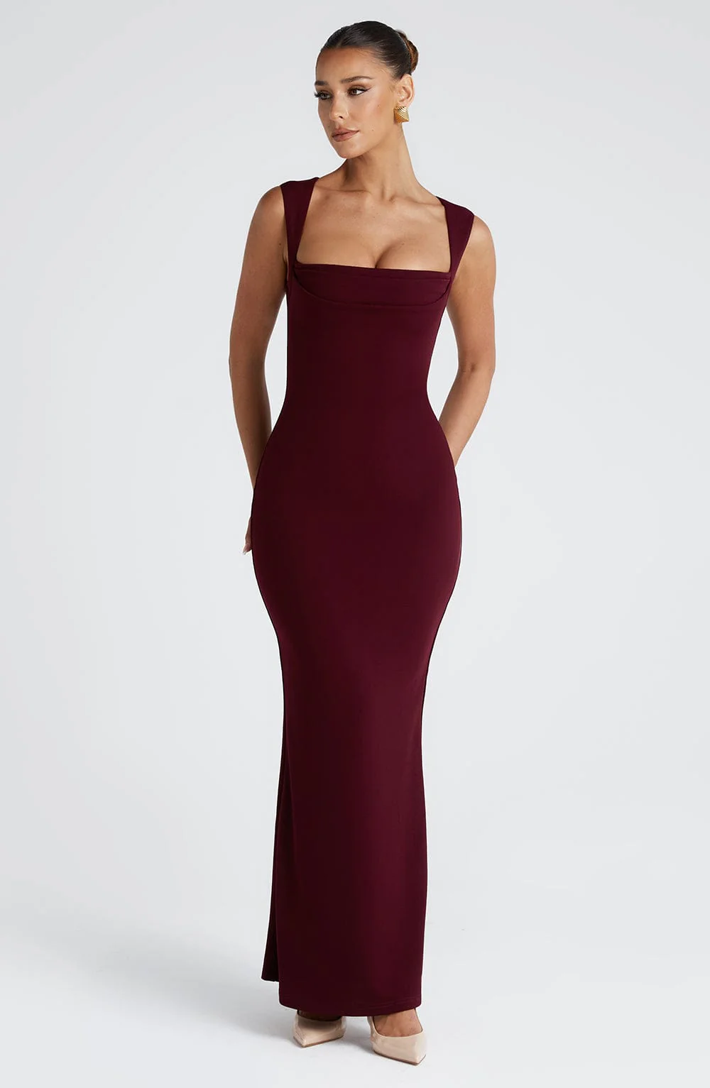 Helena Maxi Dress - Cherry Lacquer - Image 7