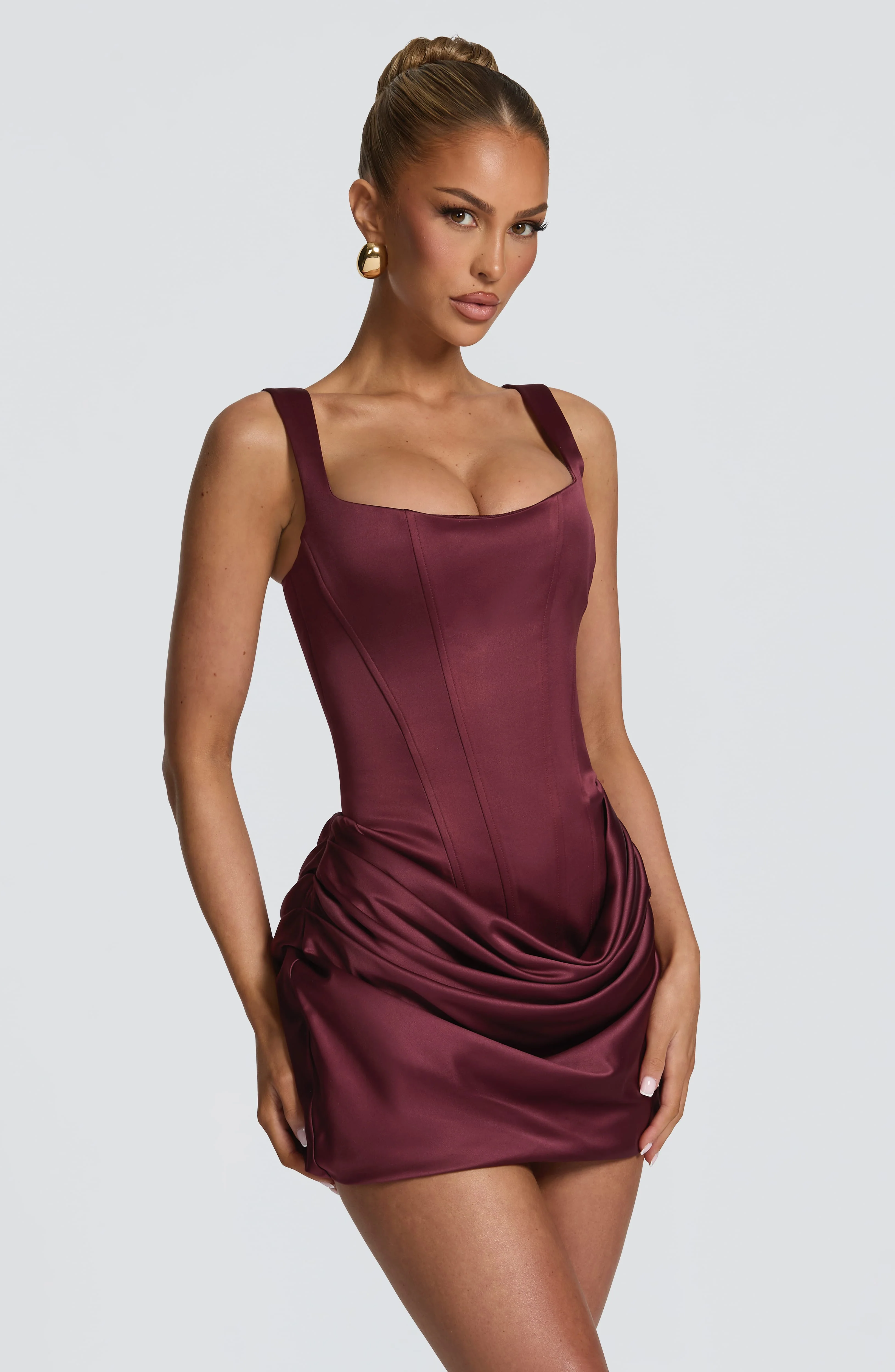 Imogen Mini Dress - Cherry Lacquer - Image 3