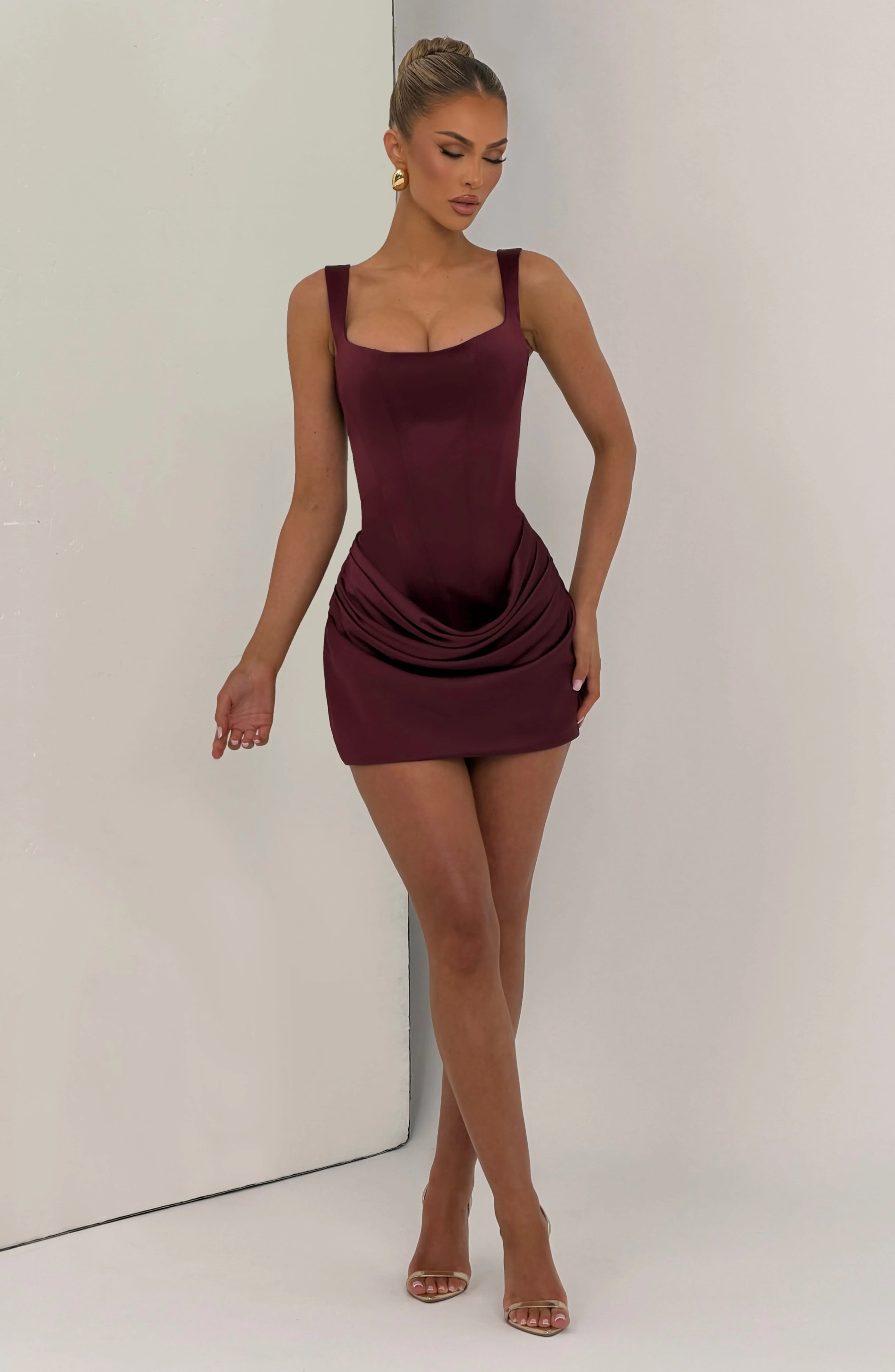 Imogen Mini Dress - Cherry Lacquer - Image 6