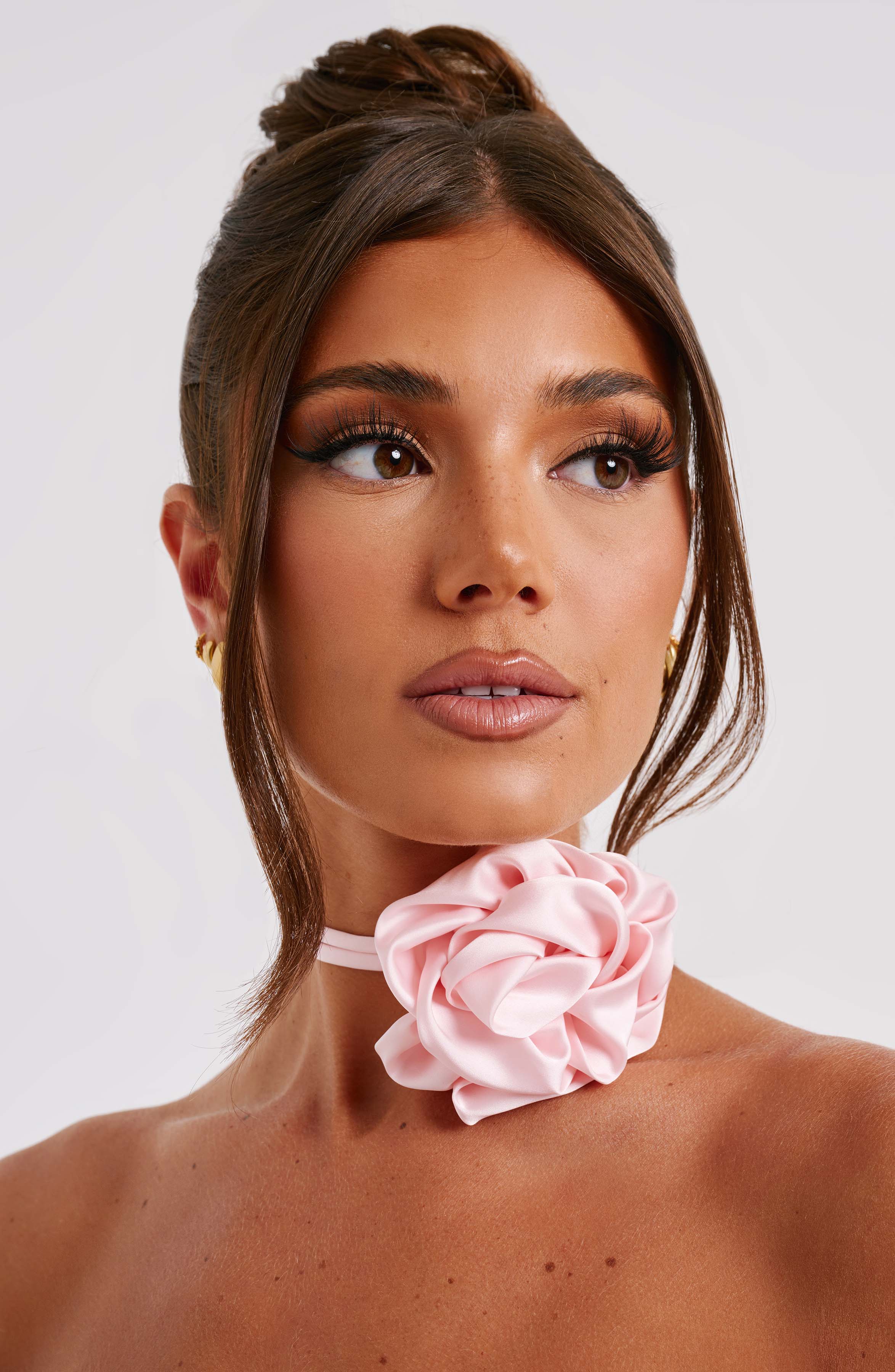 India Floral Neck Tie - Blush - Image 2
