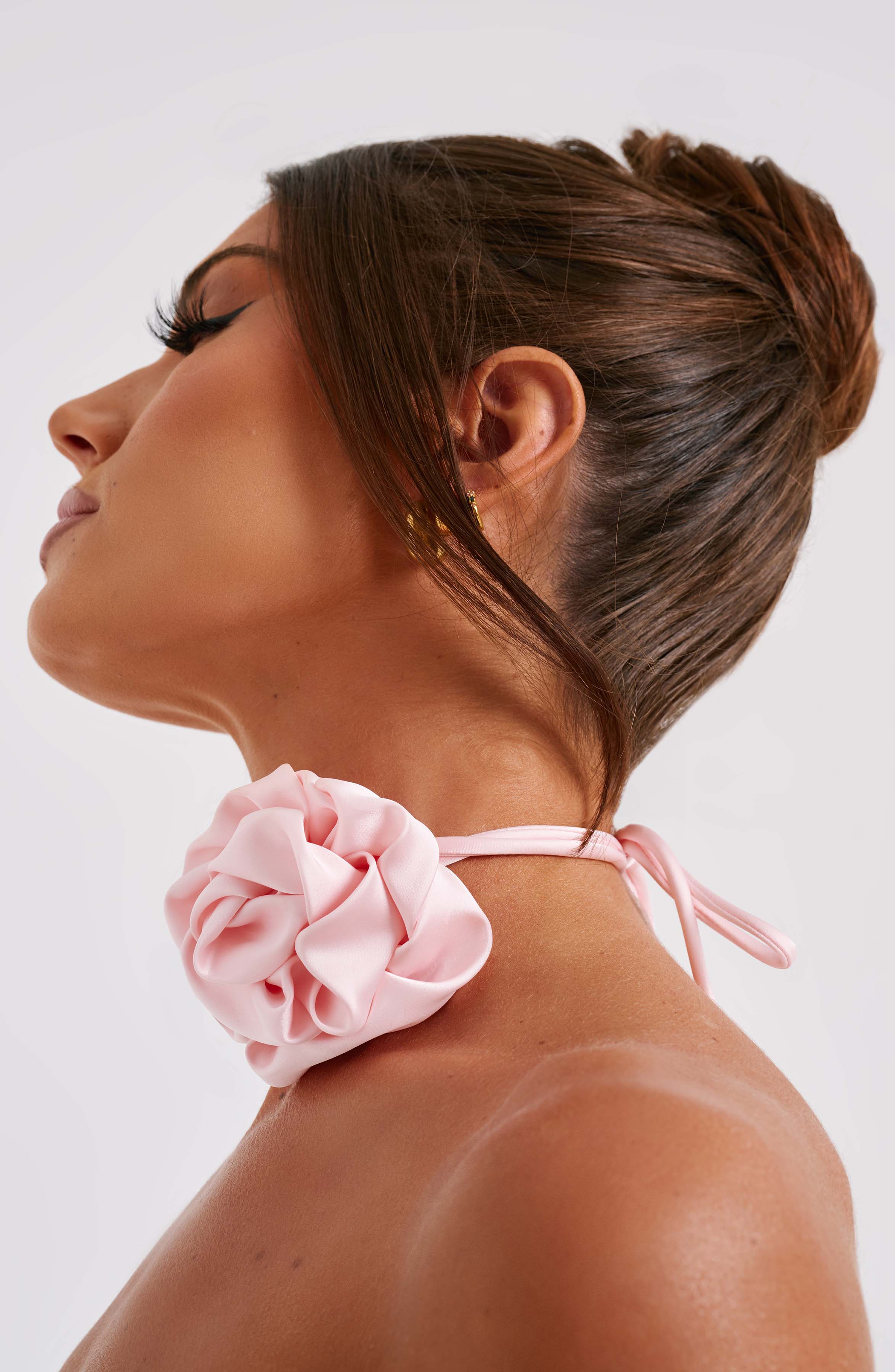 India Floral Neck Tie - Blush - Image 3