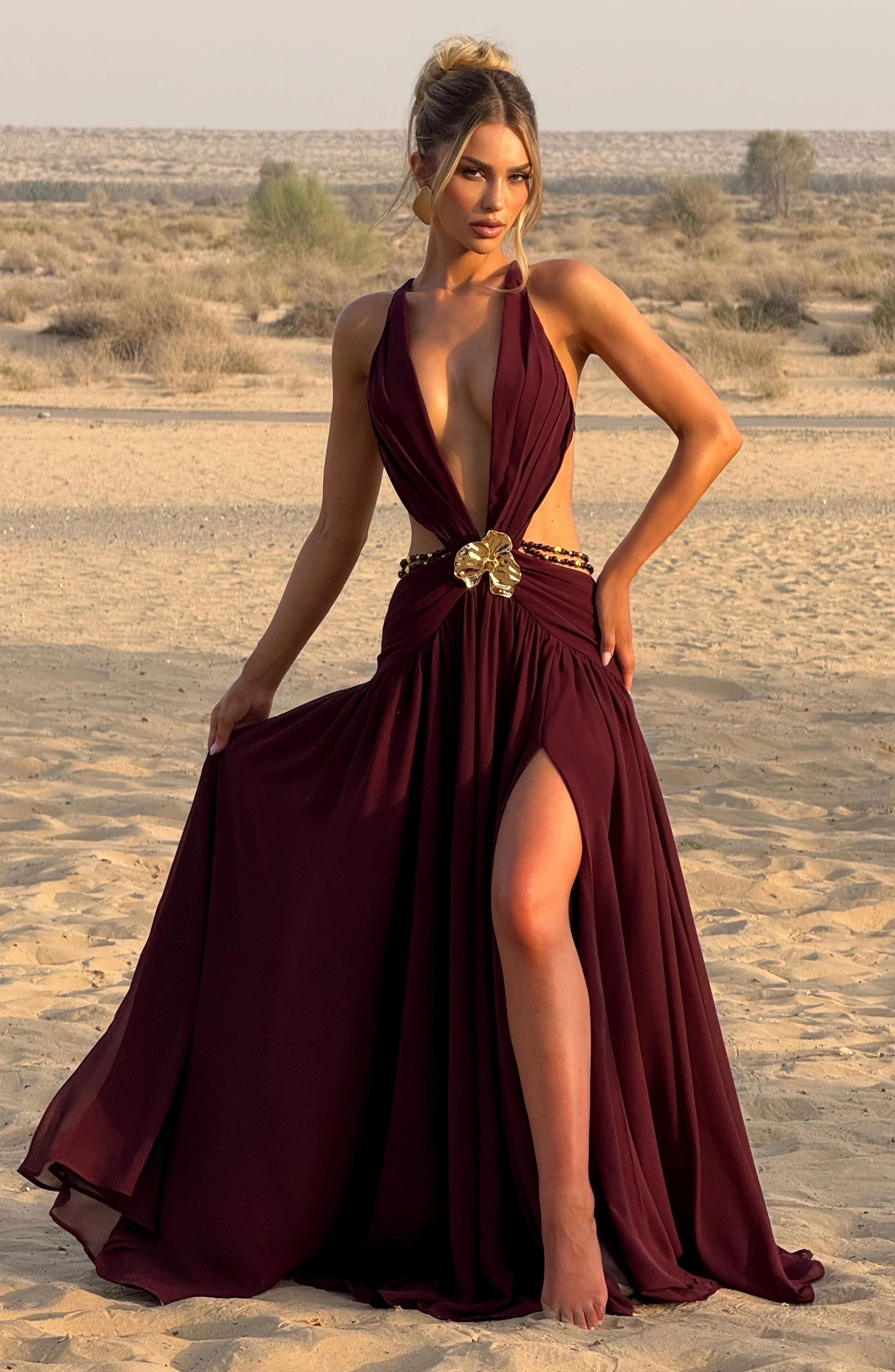 Indianna Maxi Dress - Cherry Lacquer - Image 13