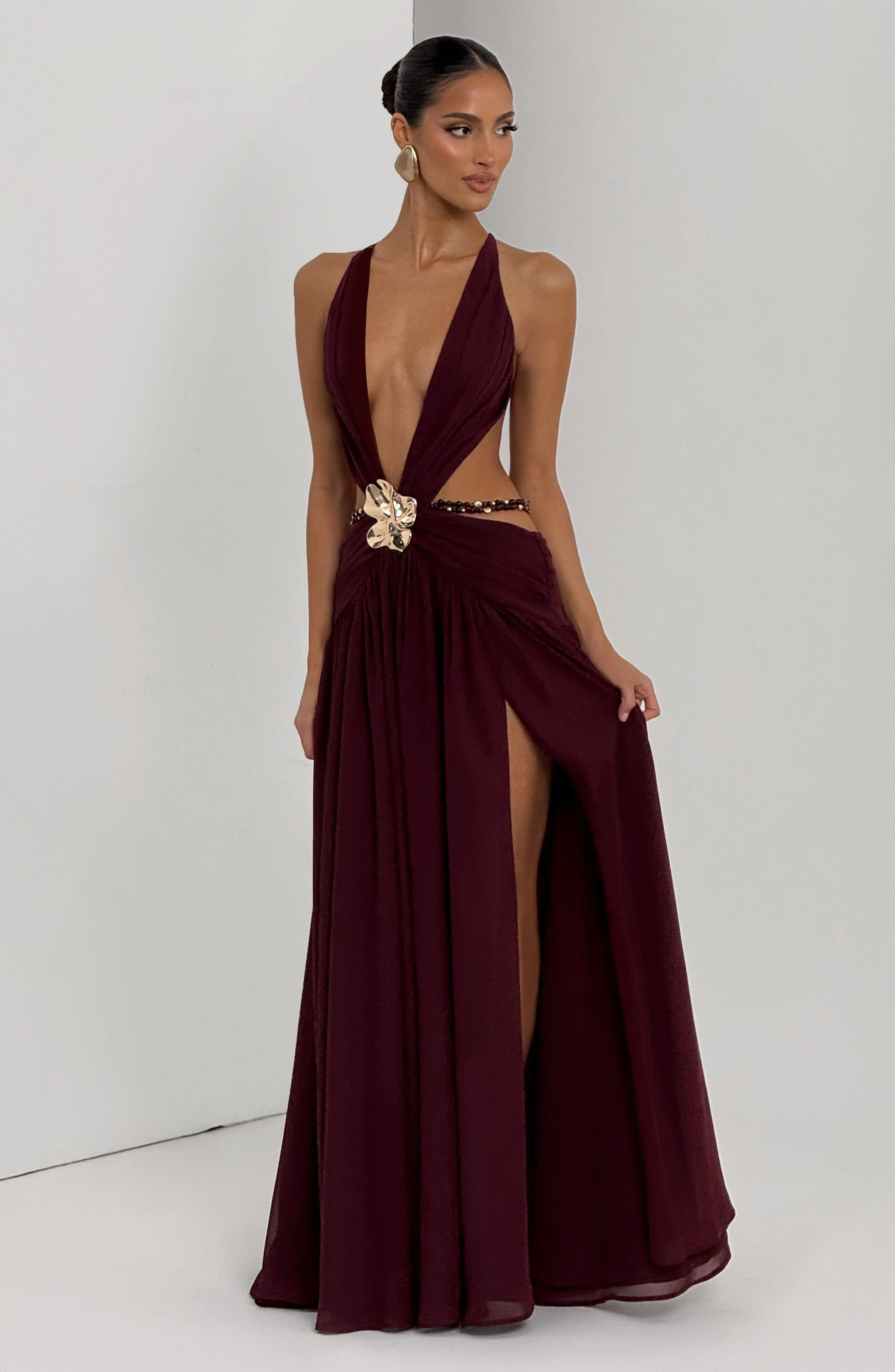 Indianna Maxi Dress - Cherry Lacquer - Image 9