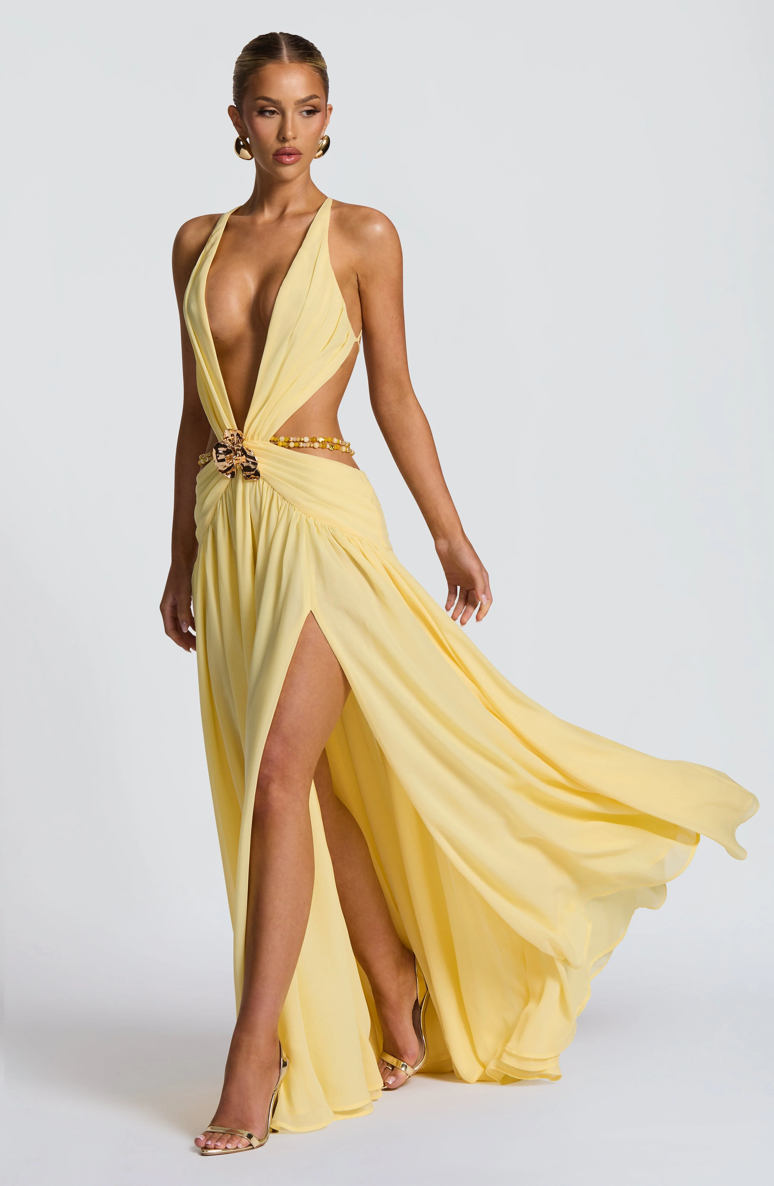 Indianna Maxi Dress - Lemon - Image 2