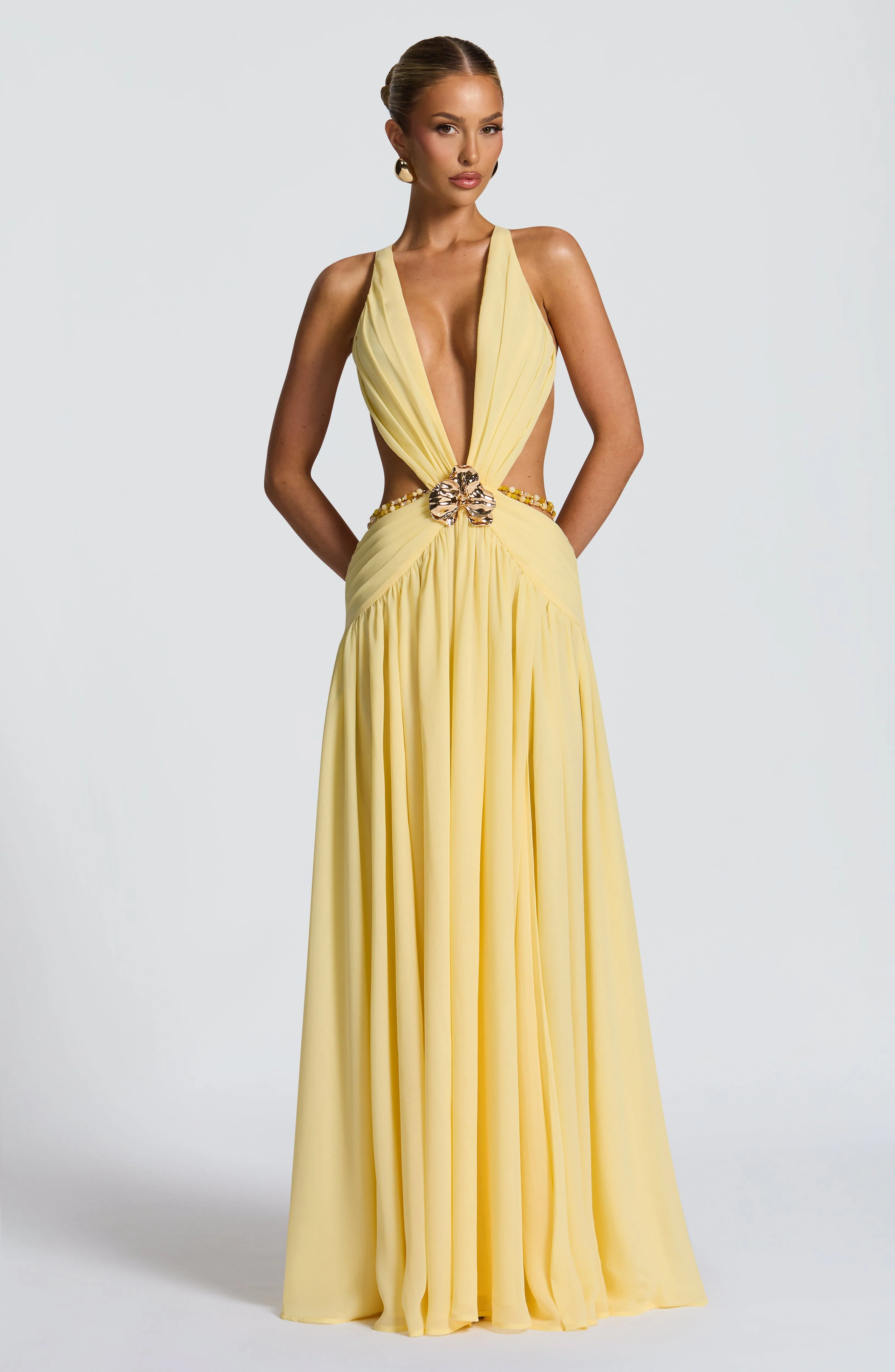 Indianna Maxi Dress - Lemon - Image 9