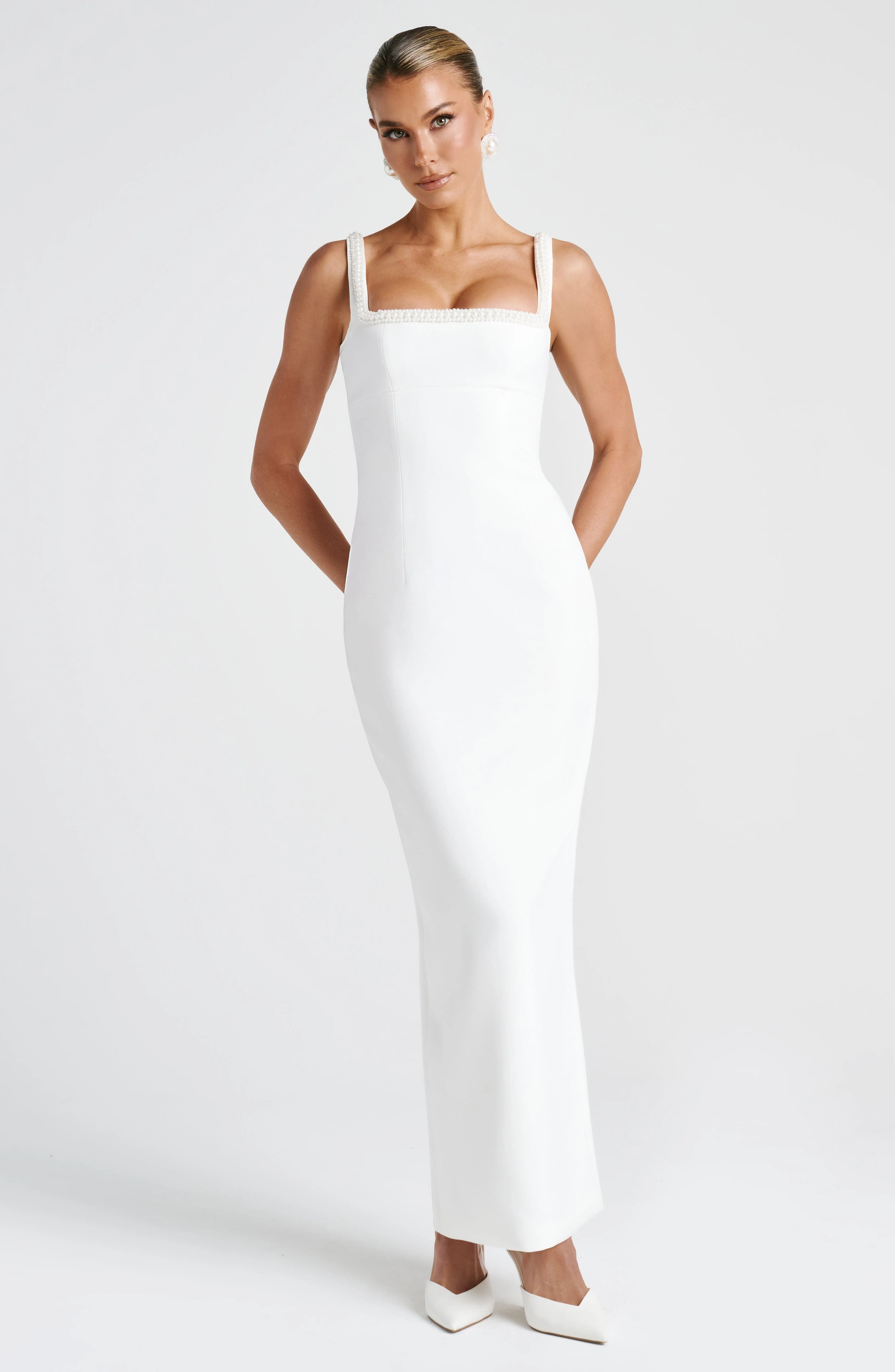 Ines Midaxi Dress - Ivory - Image 9