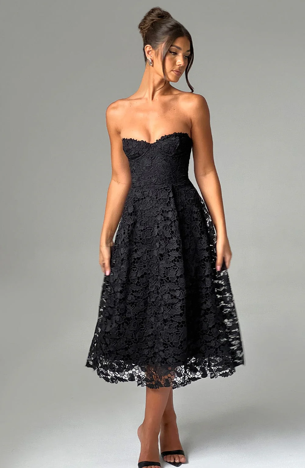 Ishani Midi Dress - Black - Image 4