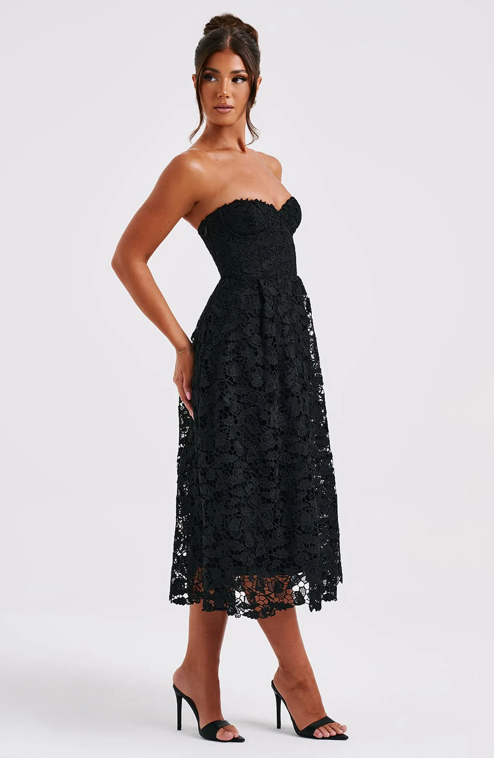 Ishani Midi Dress - Black - Image 9