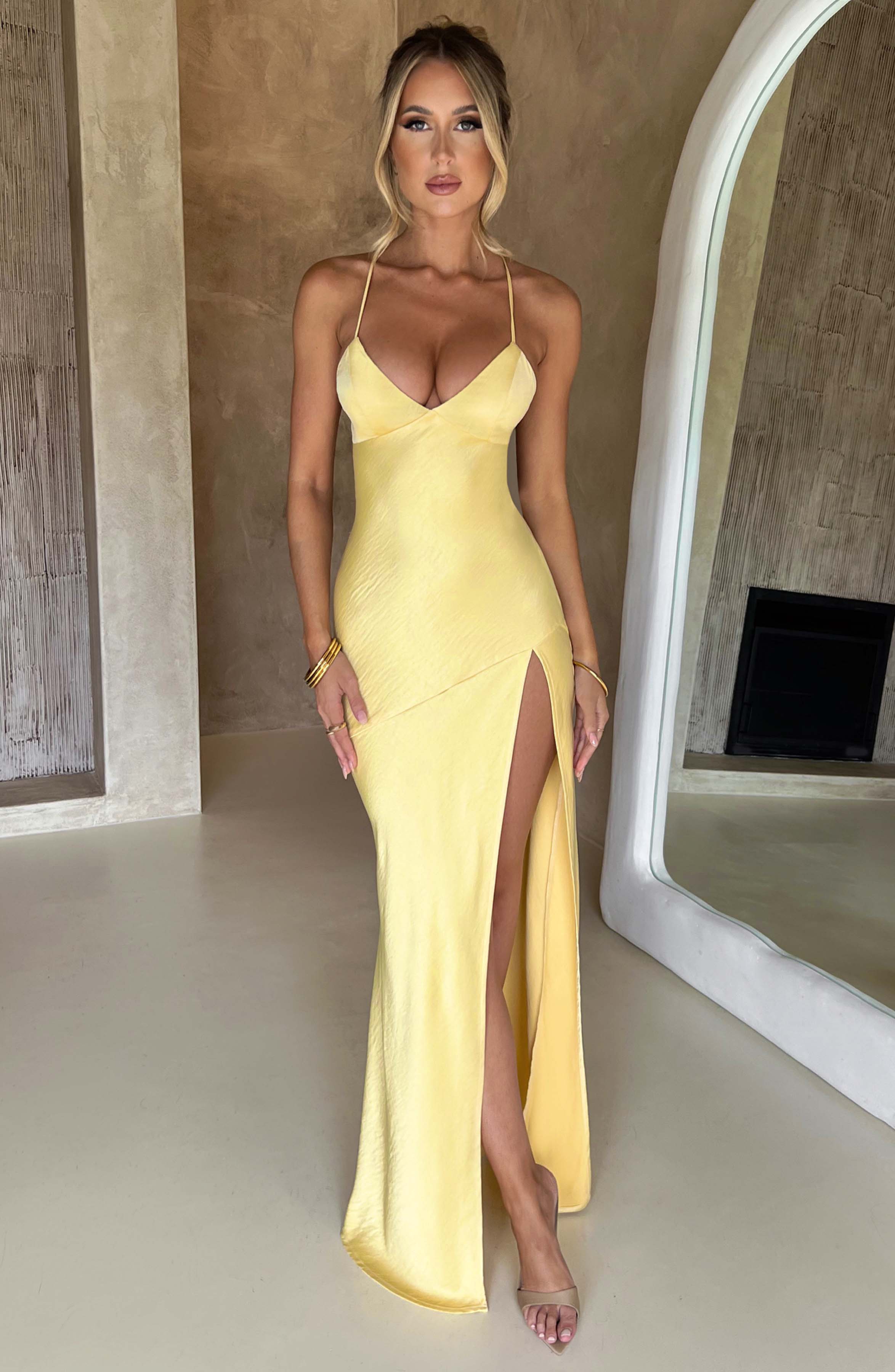 Isobel Maxi Dress - Lemon - Image 3