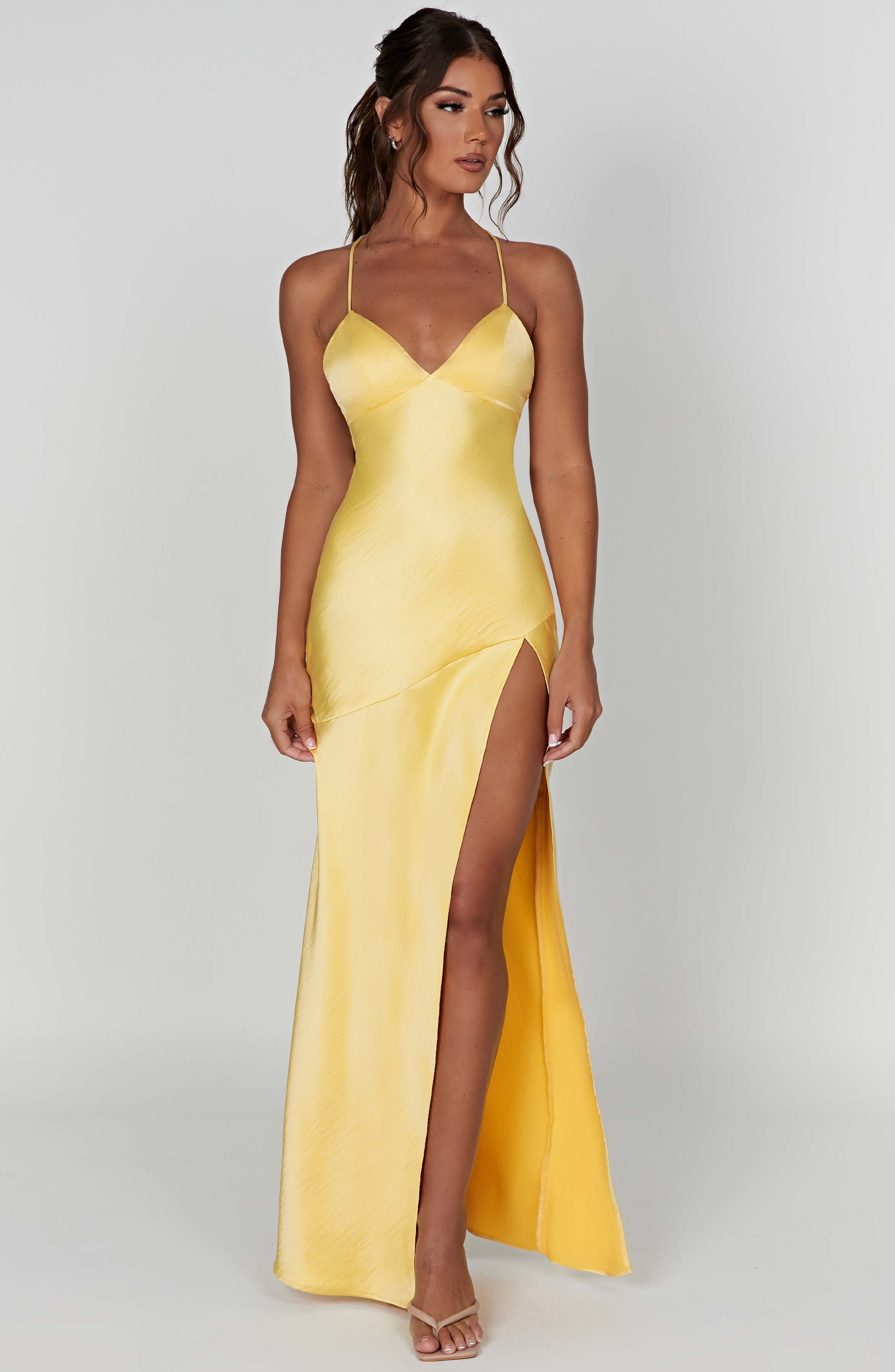 Isobel Maxi Dress - Lemon - Image 6