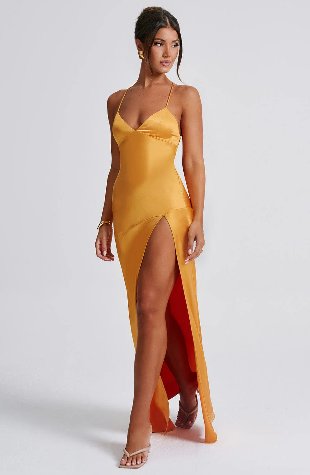 Isobel Maxi Dress - Tangerine - Image 10