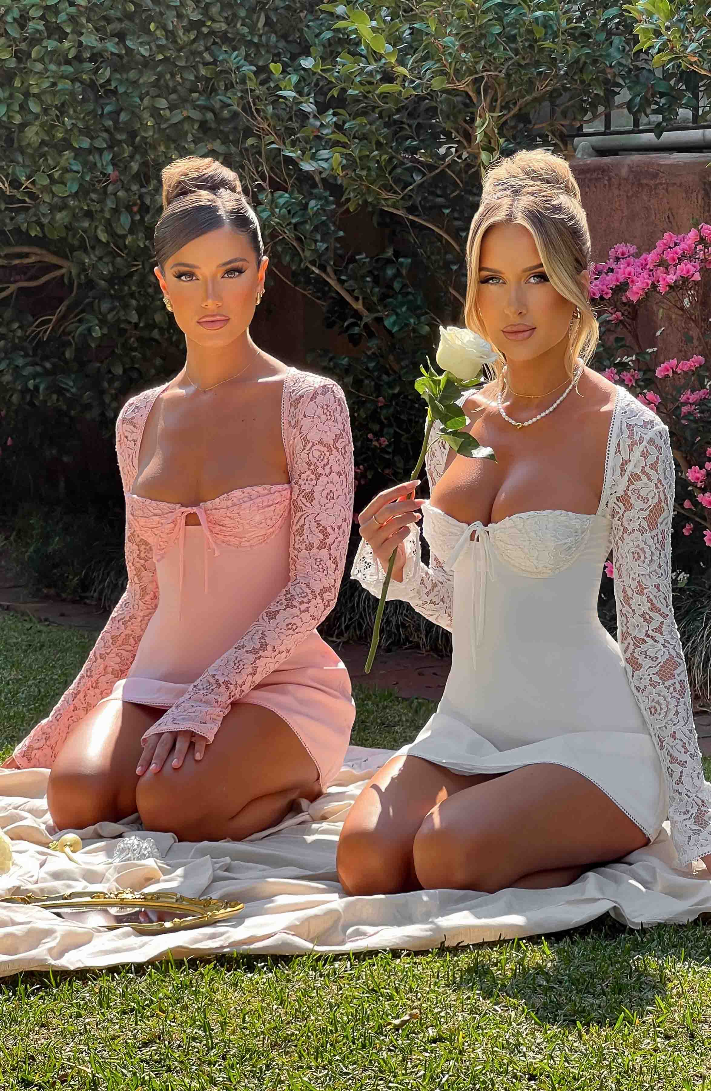 Jacinta Mini Dress - Blush - Image 14