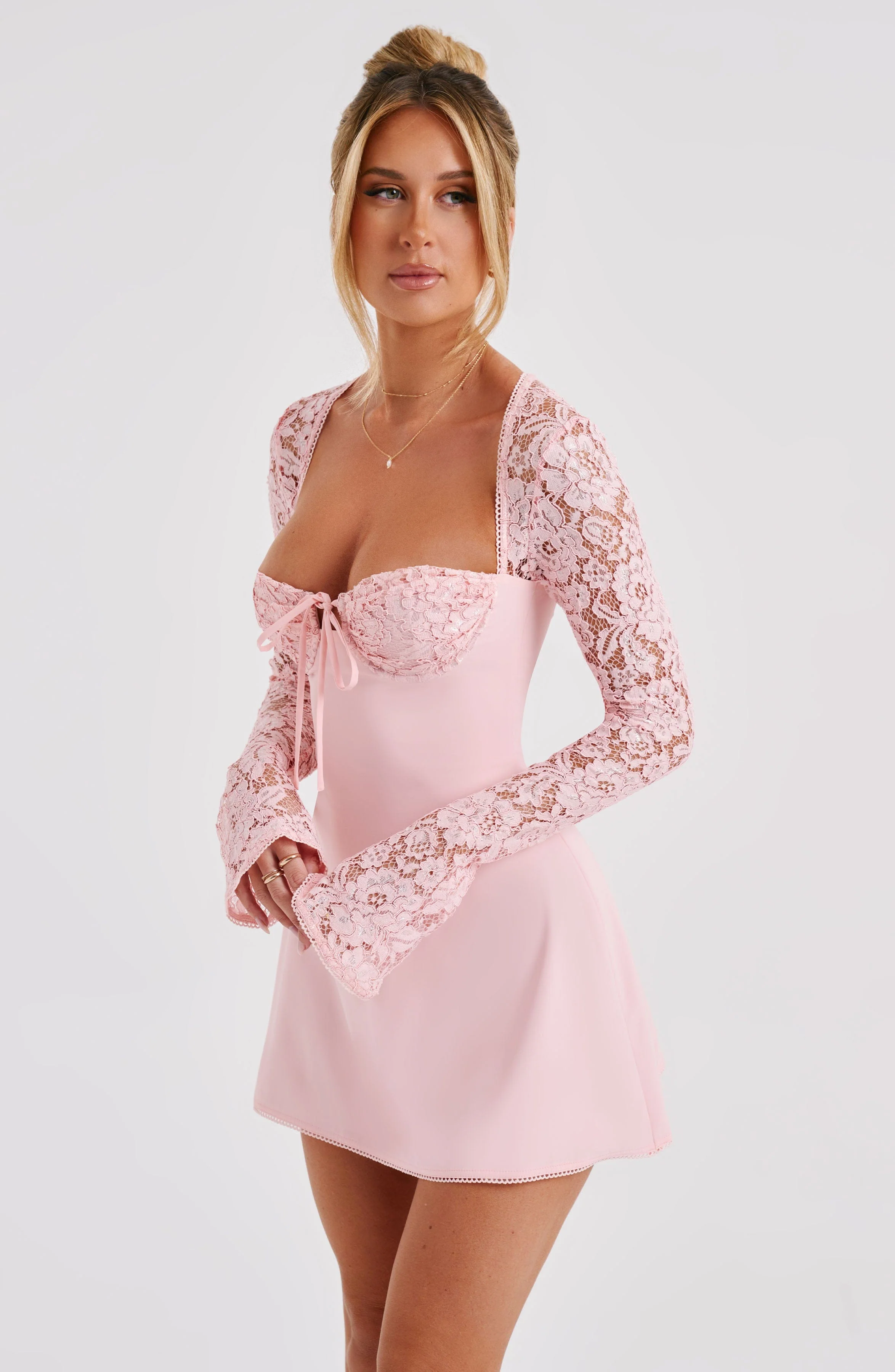 Jacinta Mini Dress - Blush - Image 6