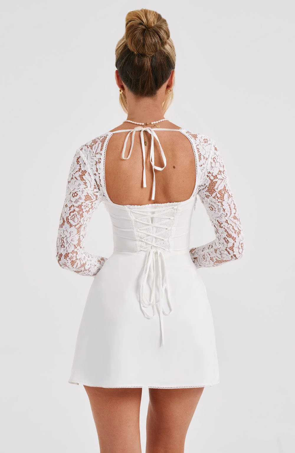 Jacinta Mini Dress - Ivory - Image 19