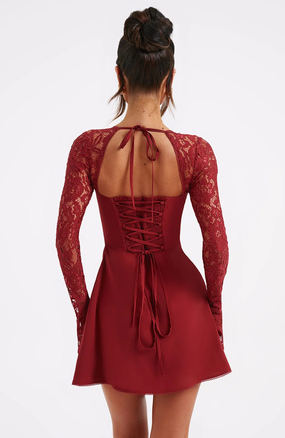 Jacinta Mini Dress - Red - Image 2