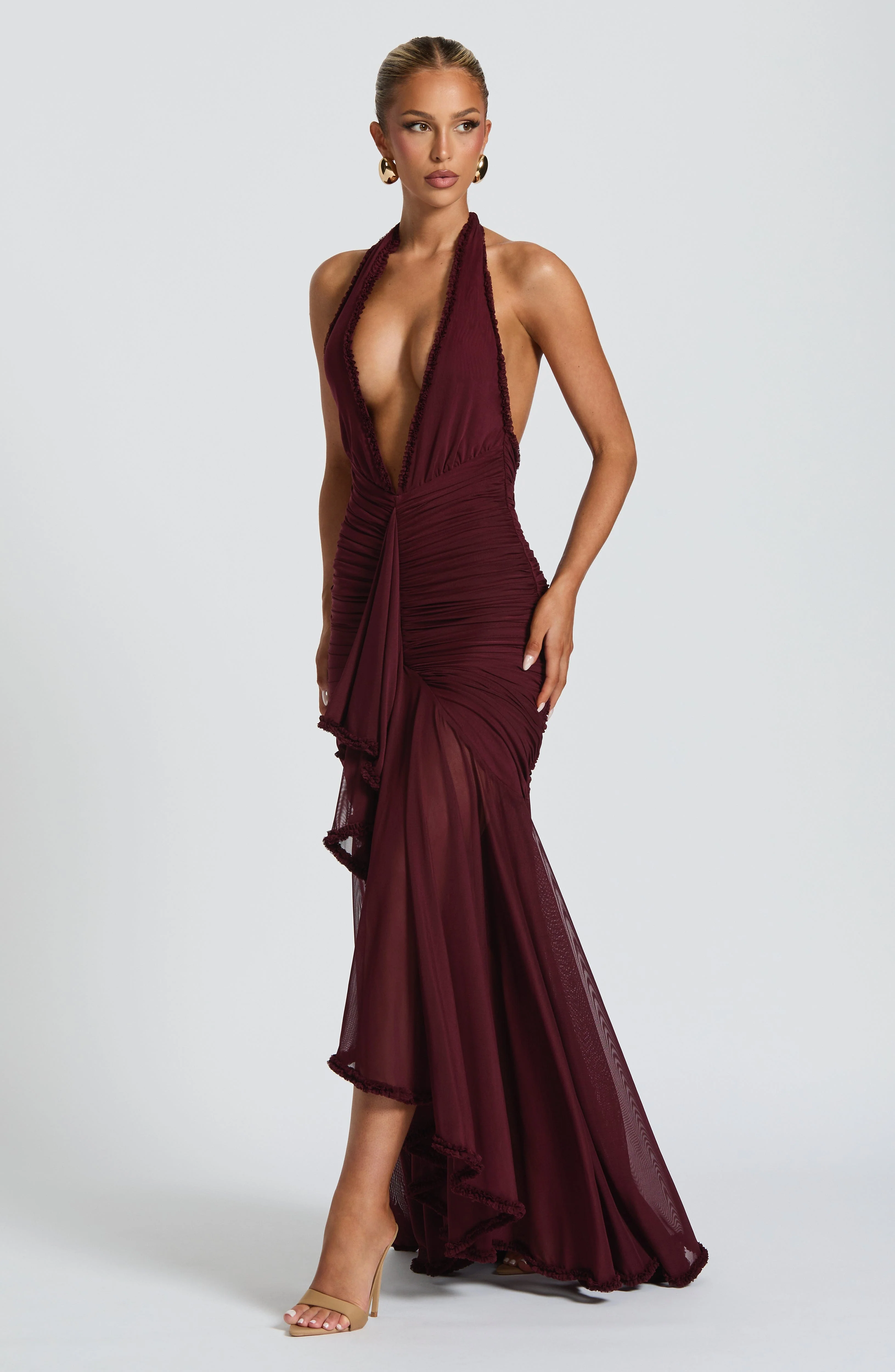 Janessa Maxi Dress - Cherry Lacquer - Image 5