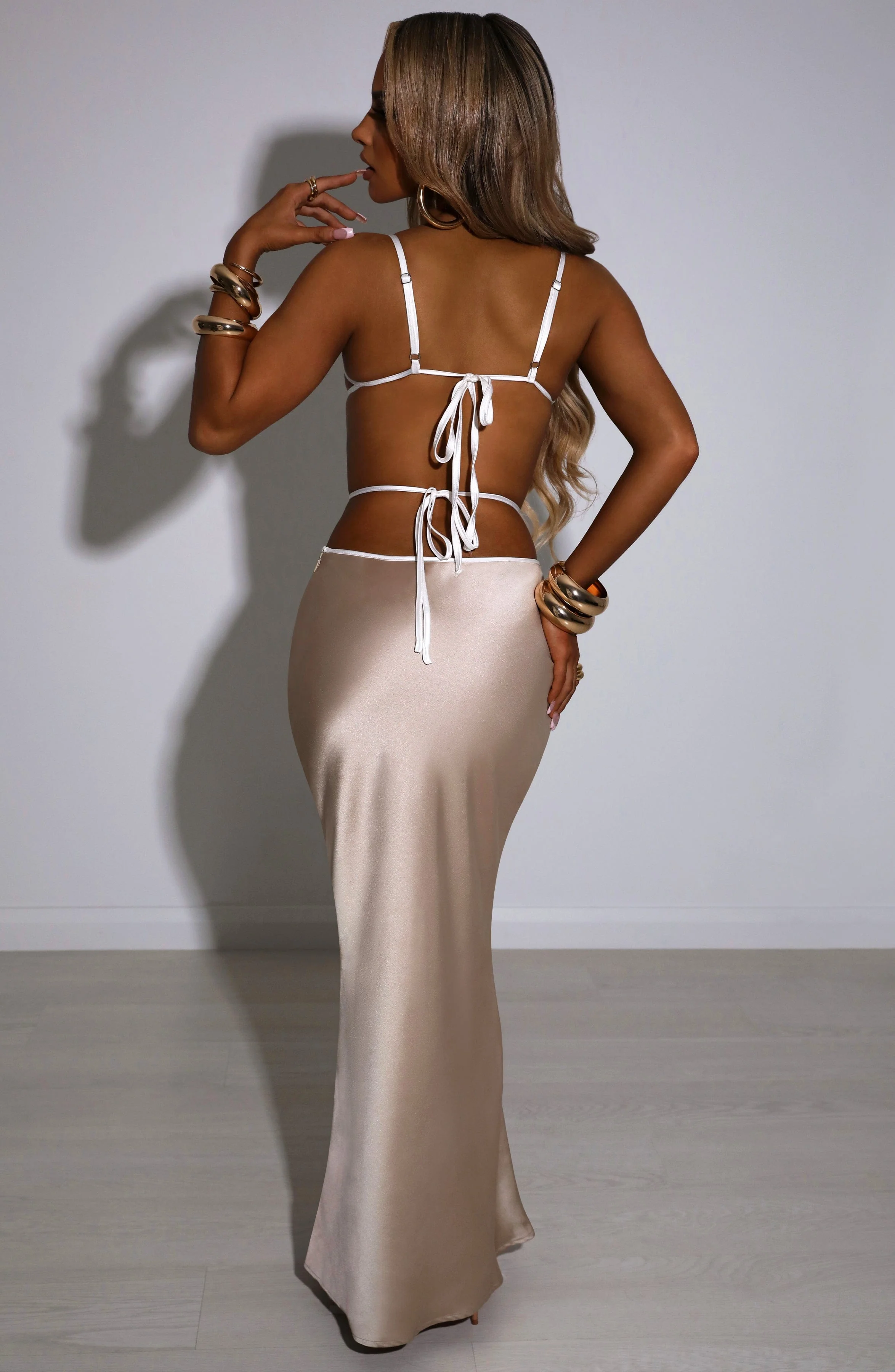 Jasmyn Maxi Skirt - Champagne - Image 3