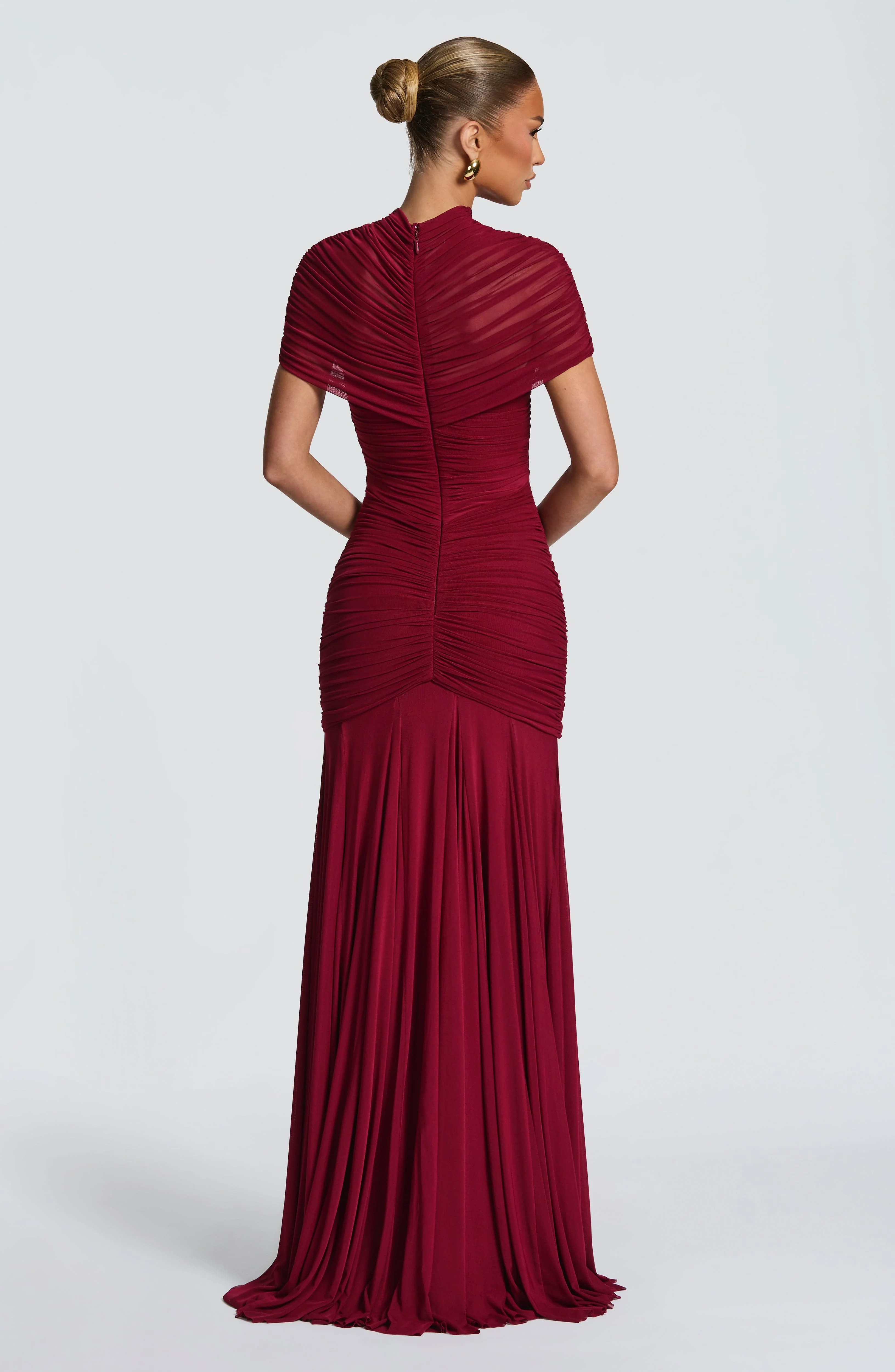 Jaya Maxi Dress - Burgundy - Image 3
