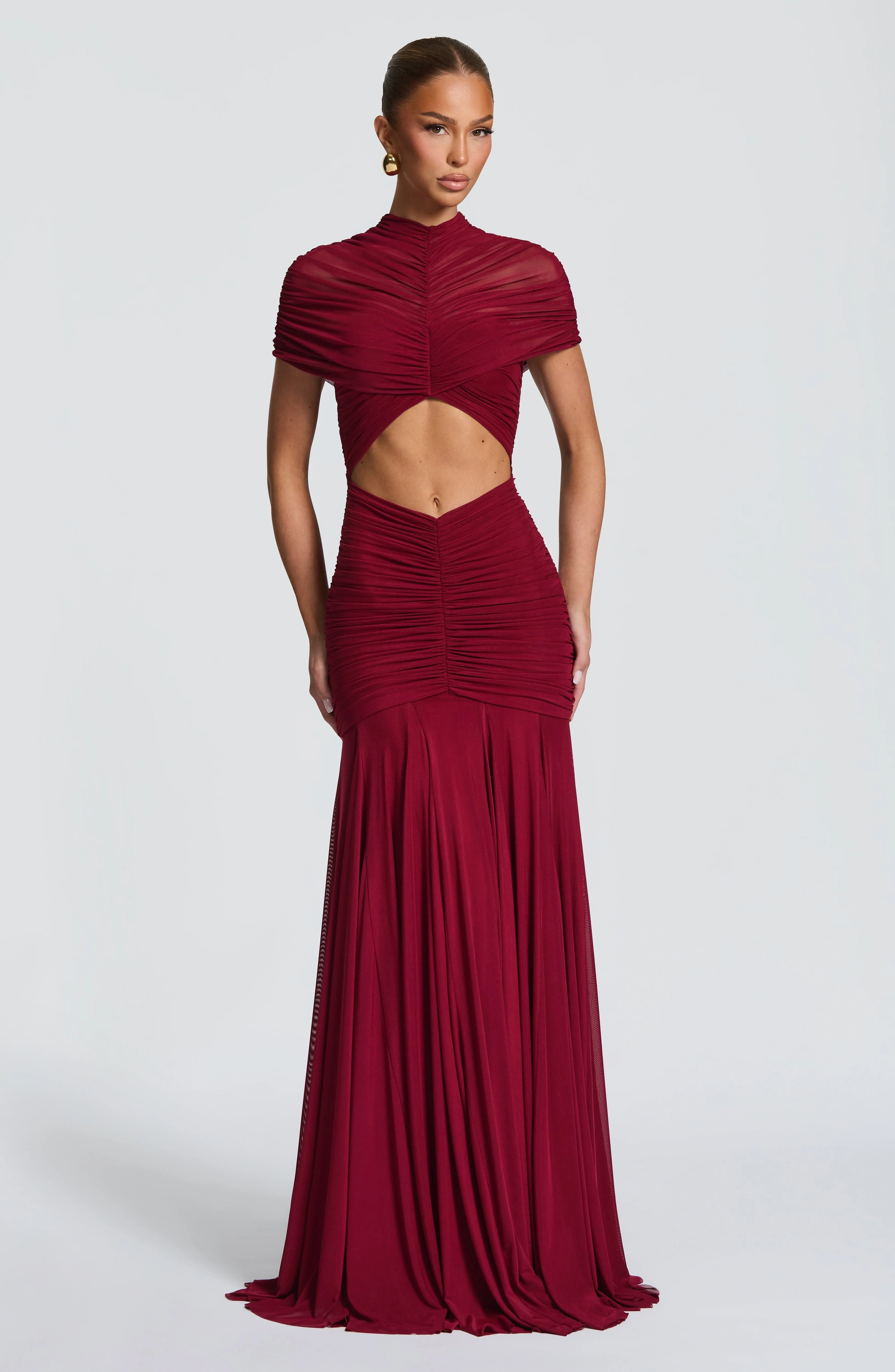 Jaya Maxi Dress - Burgundy - Image 7