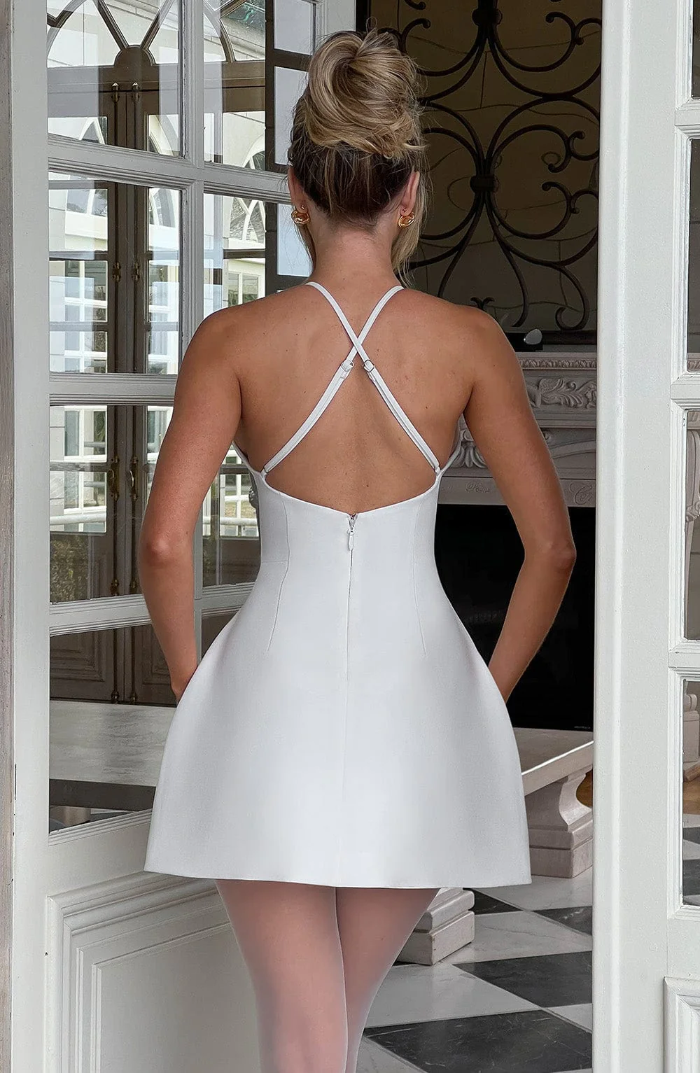 Jayne Mini Dress - Ivory - Image 2