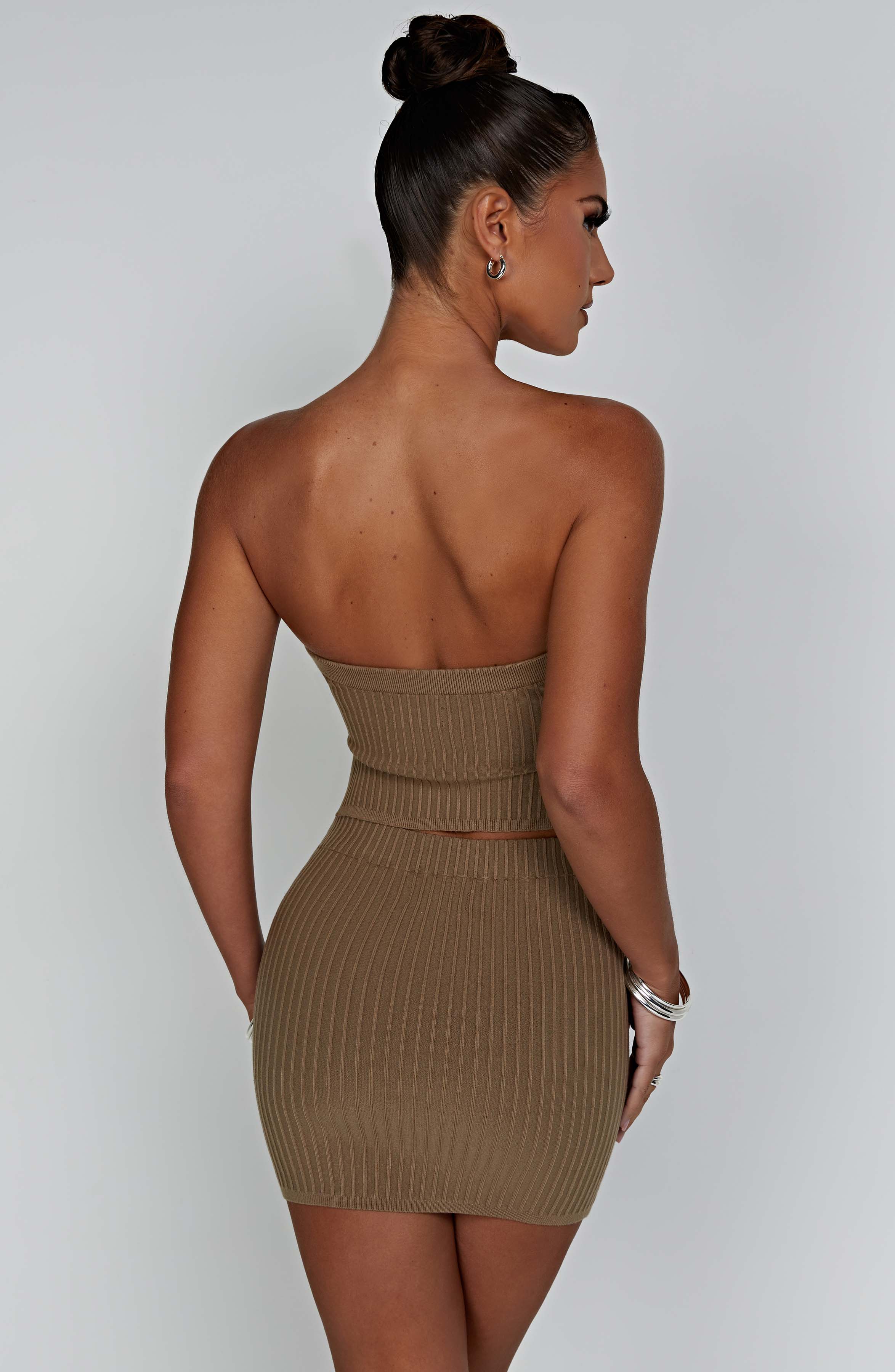 Jaz Mini Skirt - Mocha - Image 6