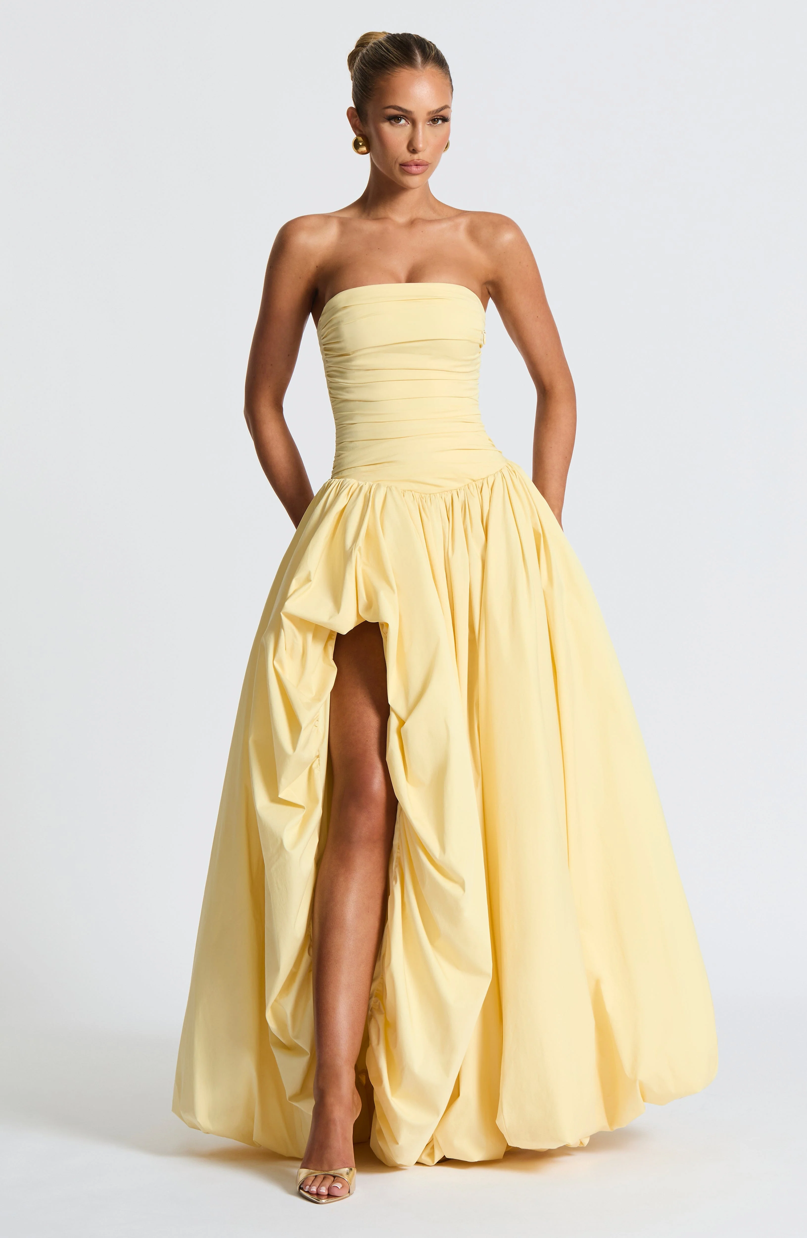 Jillian Maxi Dress - Lemon - Image 10