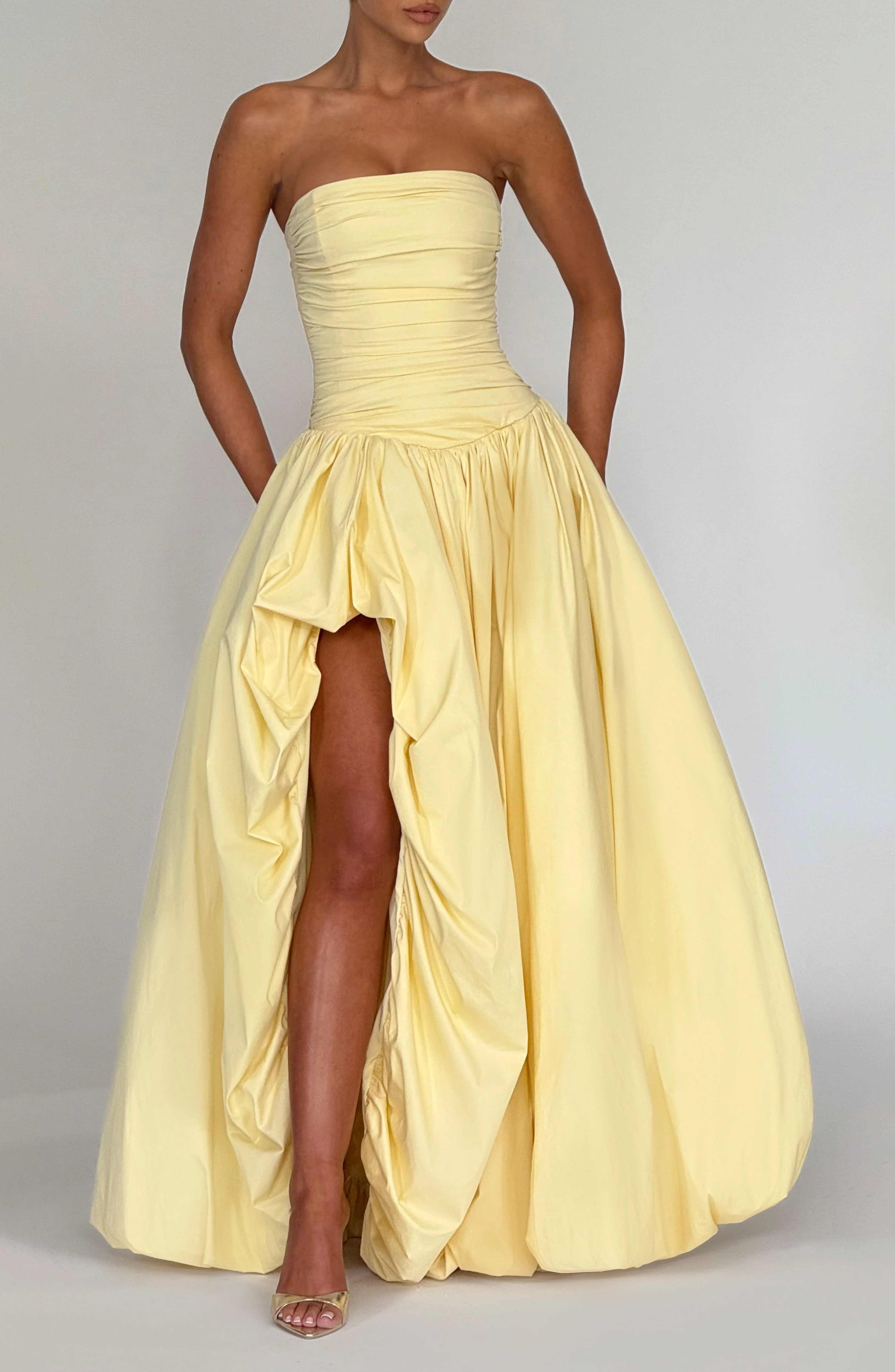 Jillian Maxi Dress - Lemon - Image 4