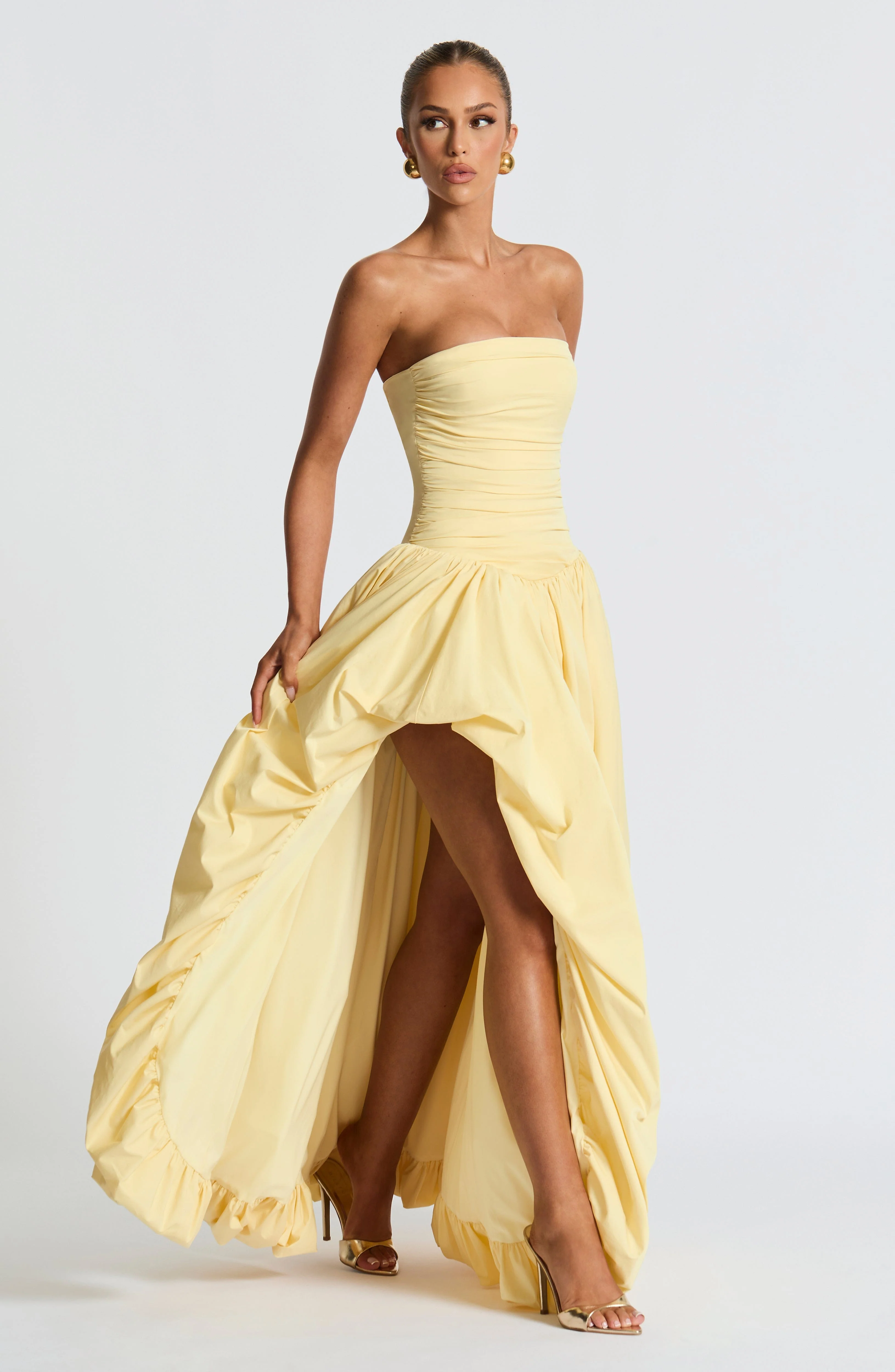 Jillian Maxi Dress - Lemon - Image 5