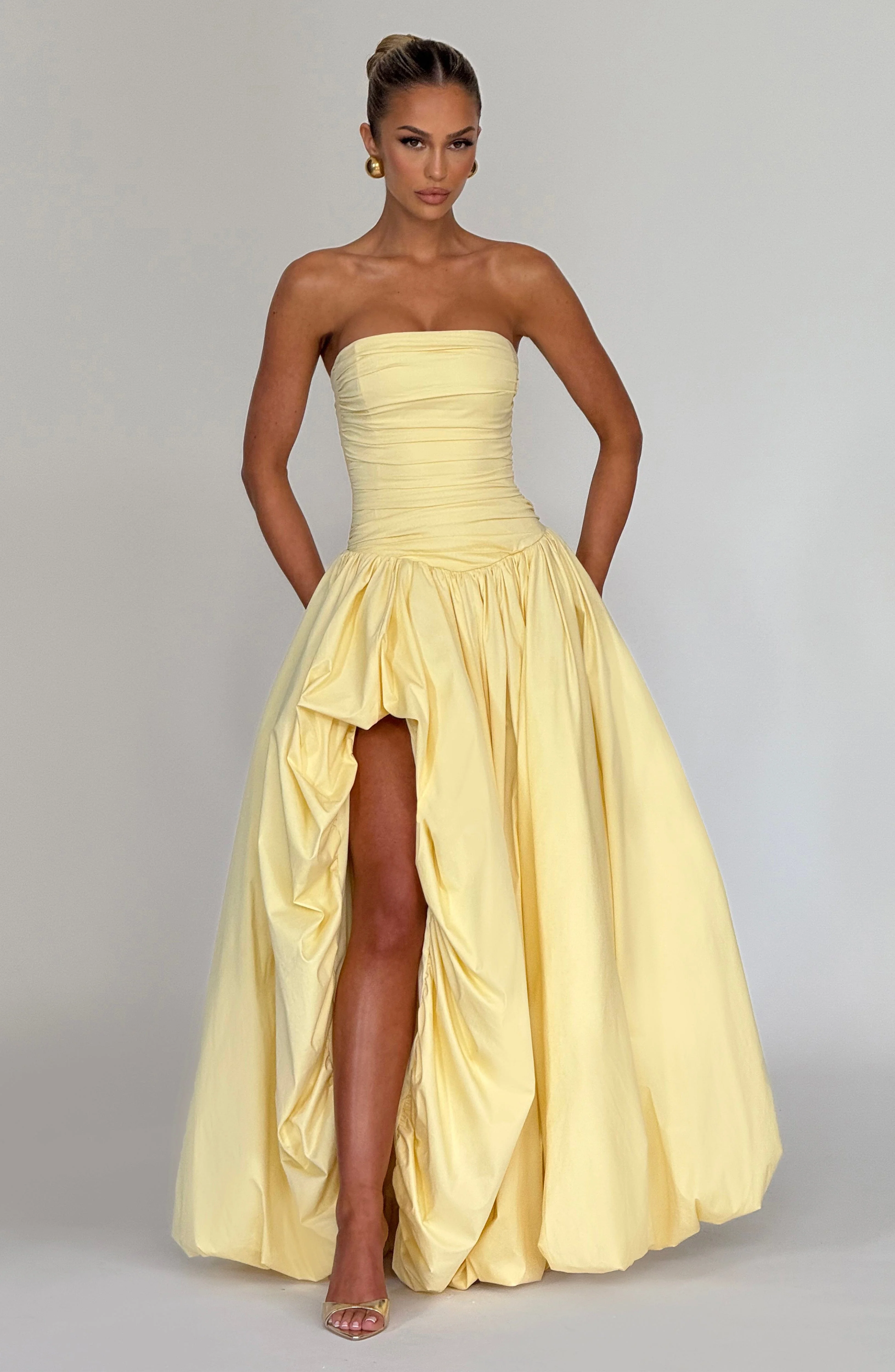 Jillian Maxi Dress - Lemon - Image 7
