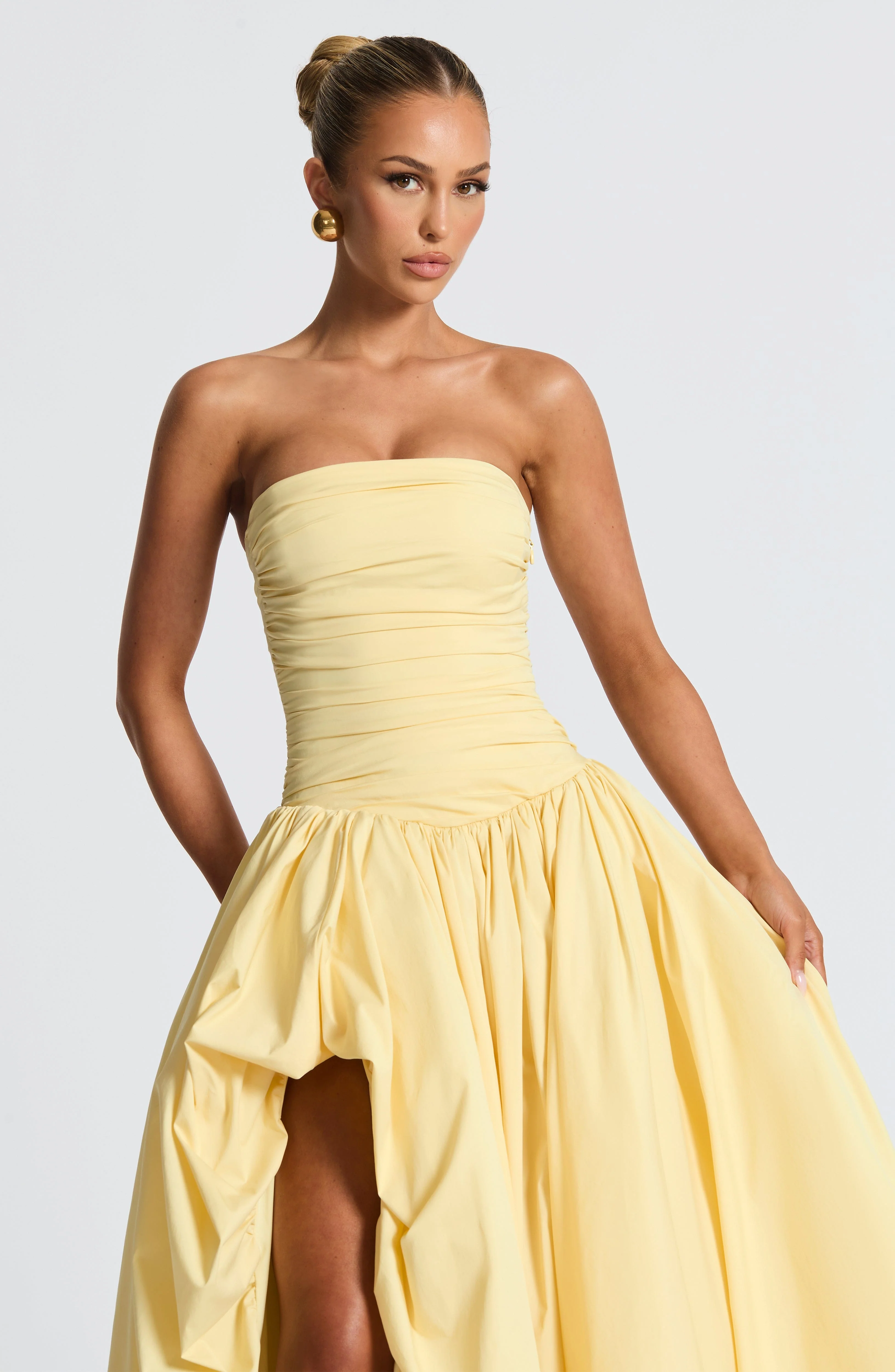 Jillian Maxi Dress - Lemon - Image 9