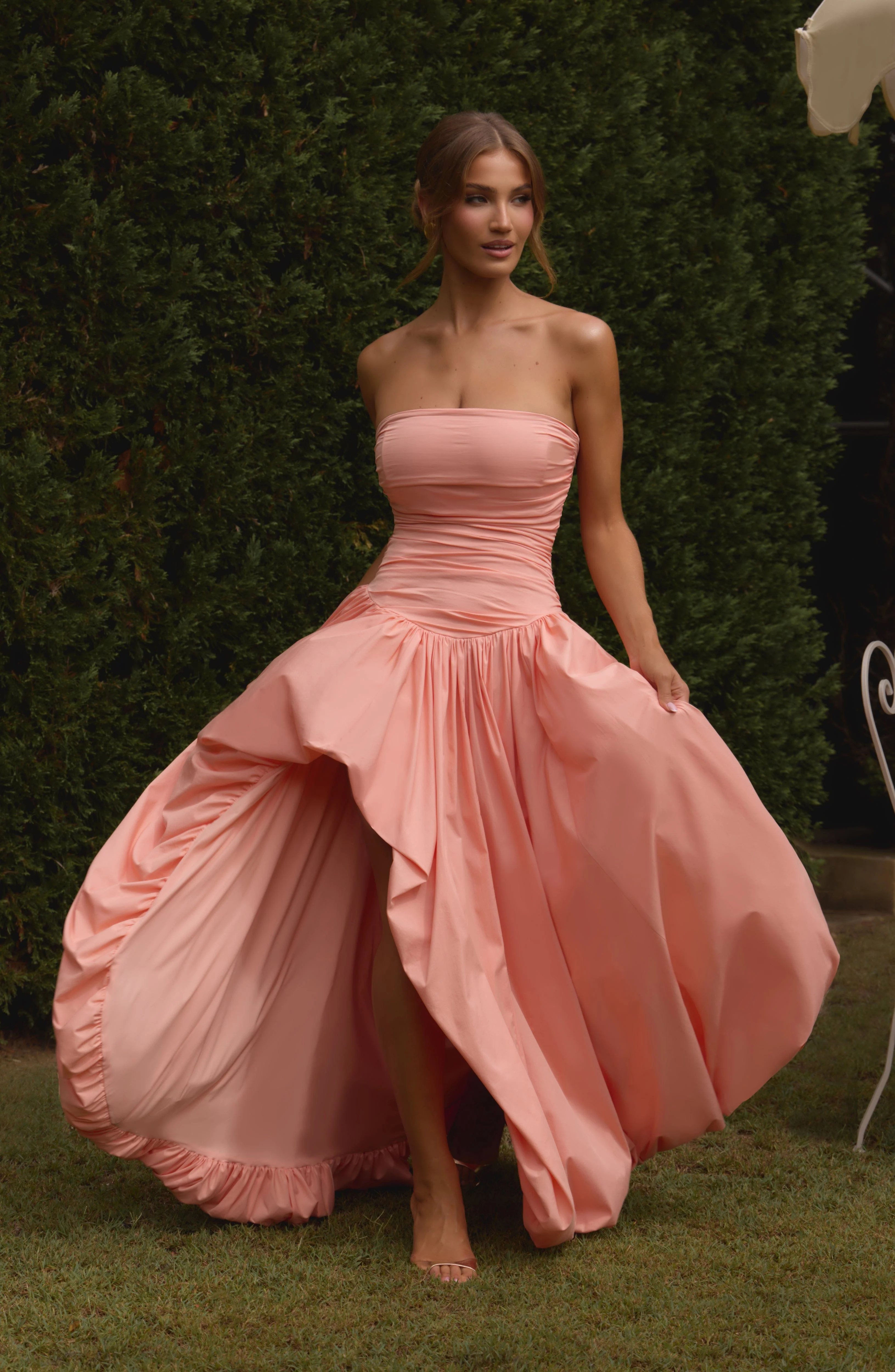 Jillian Maxi Dress - Peach - Image 3