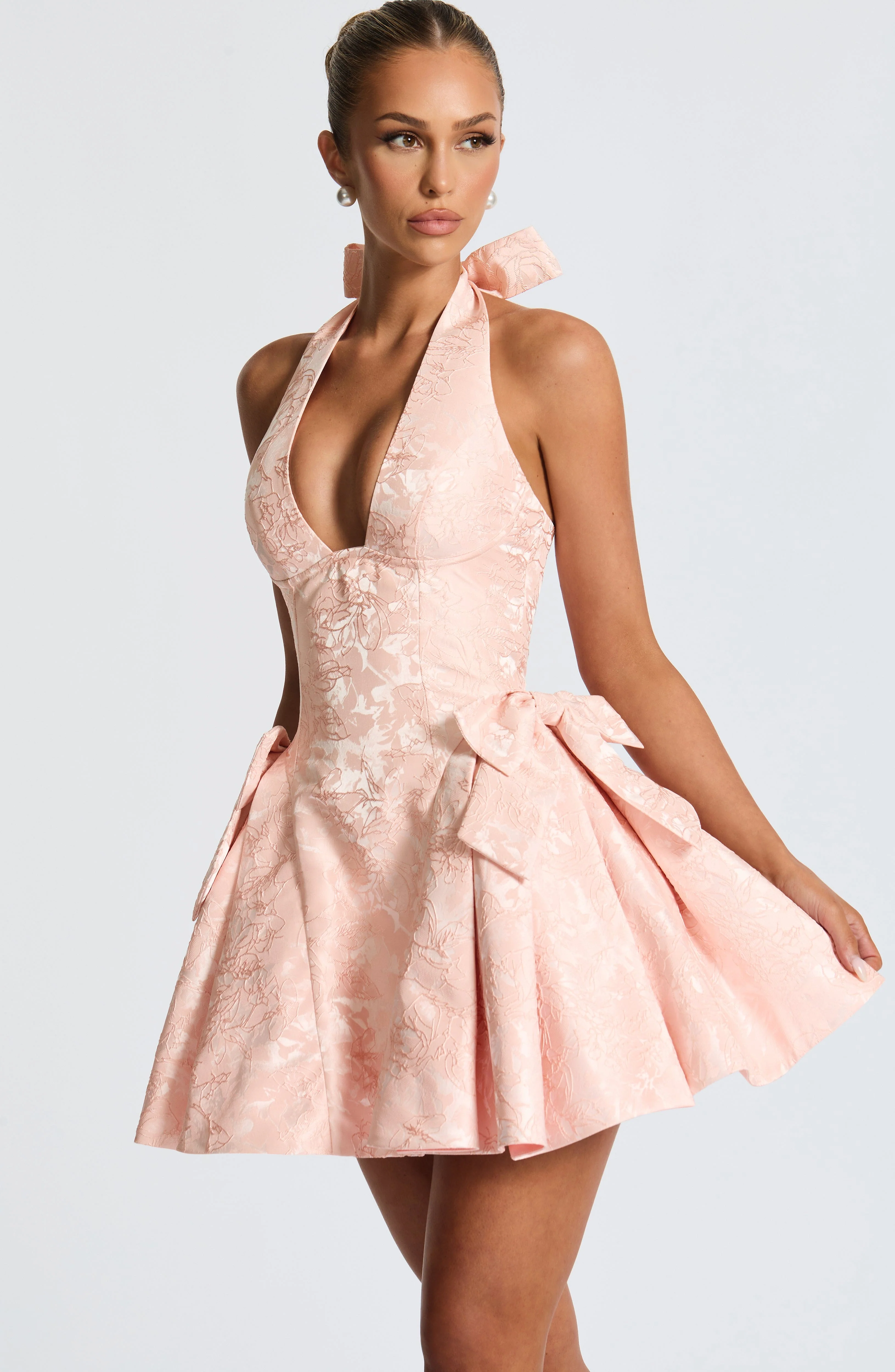 Jocelyn Mini Dress - Soft Peach - Image 5
