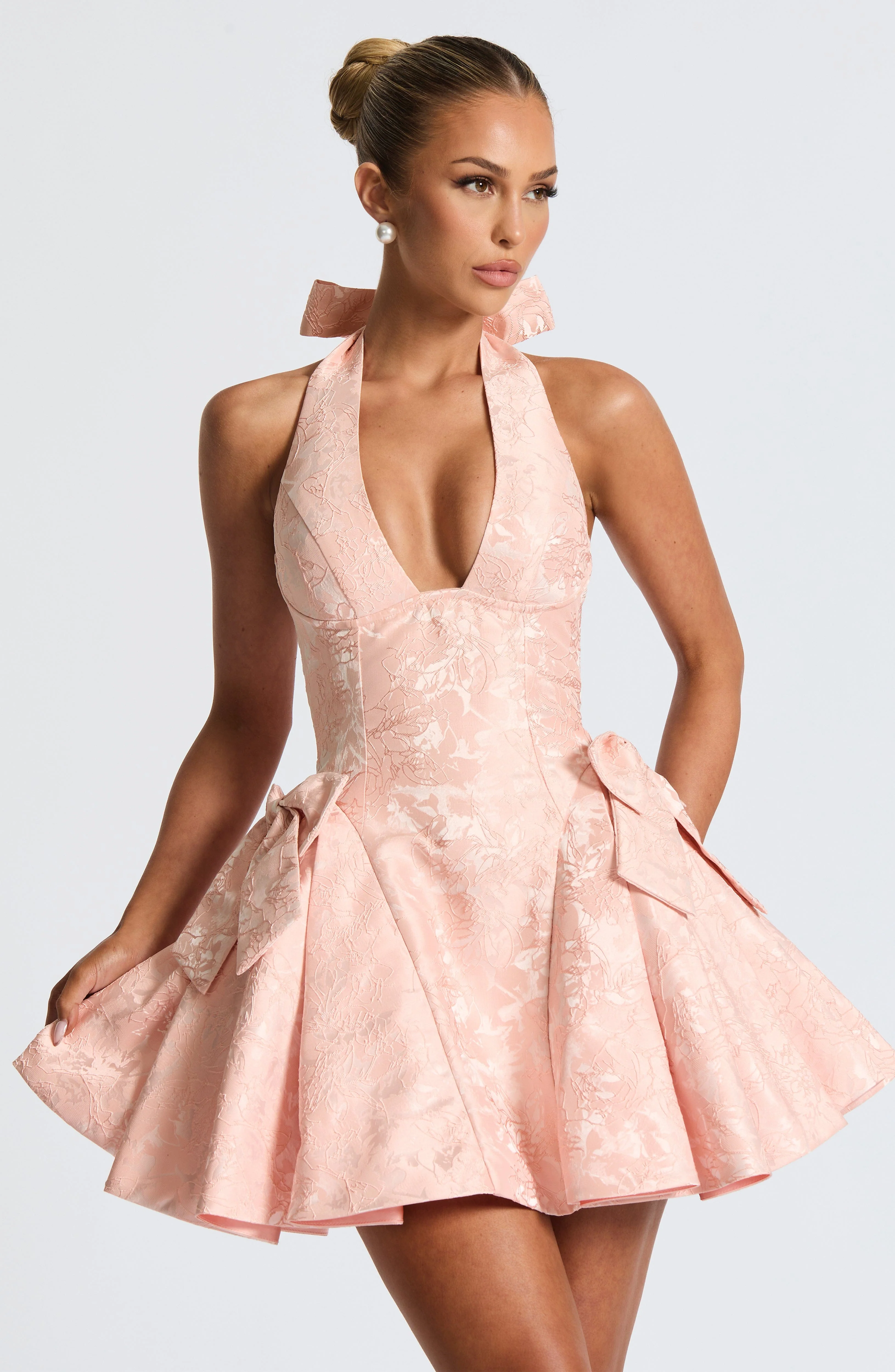 Jocelyn Mini Dress - Soft Peach - Image 6